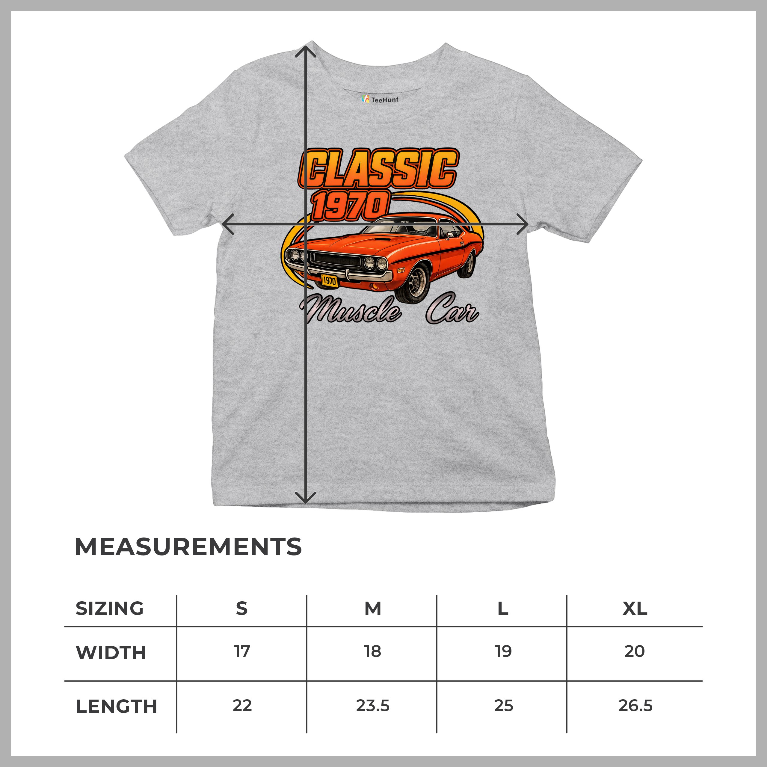Classic 1970 Muscle Car Youth T-shirt American Legendary Performance Kids - Picture 15 of 50
