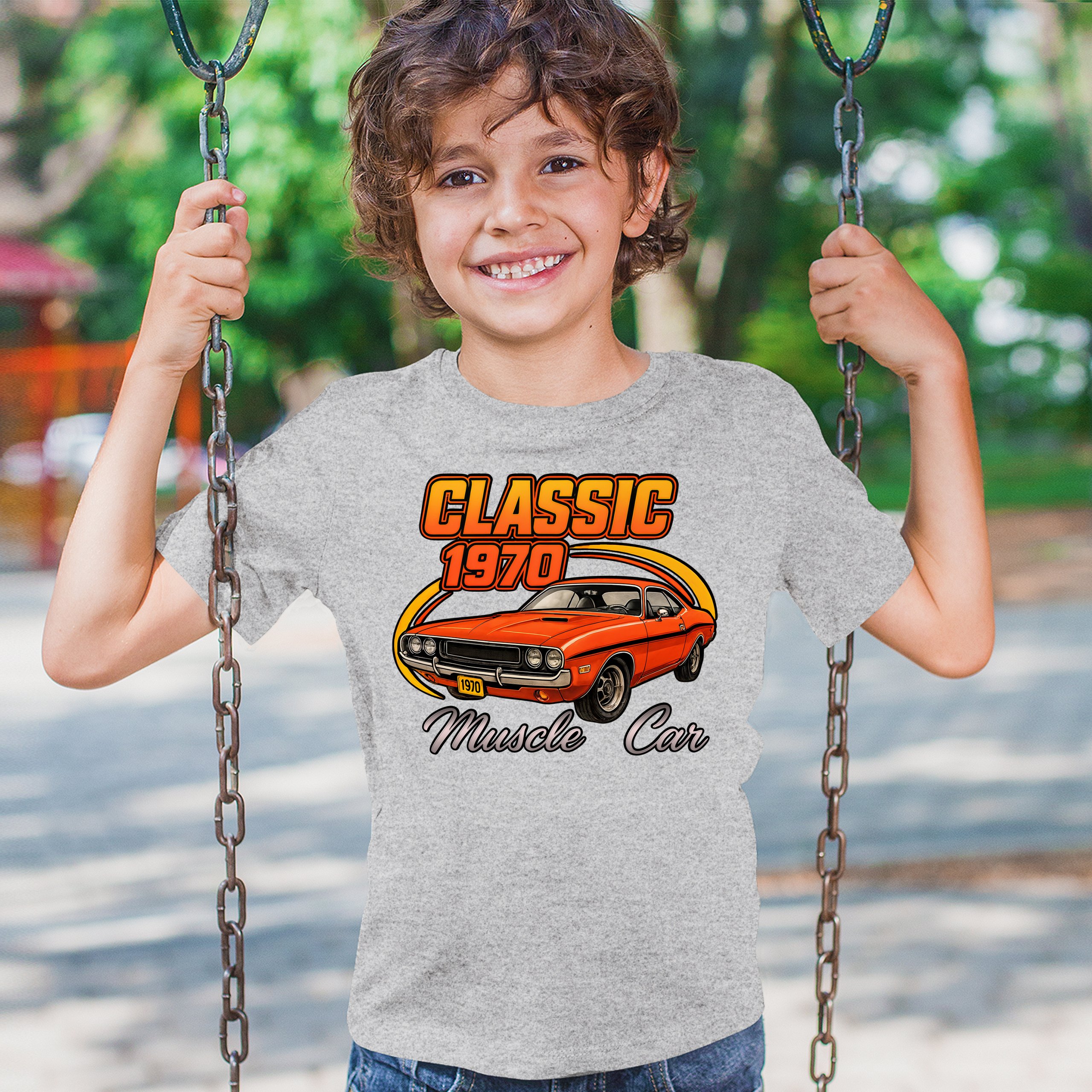 Classic 1970 Muscle Car Youth T-shirt American Legendary Performance Kids - Picture 12 of 50