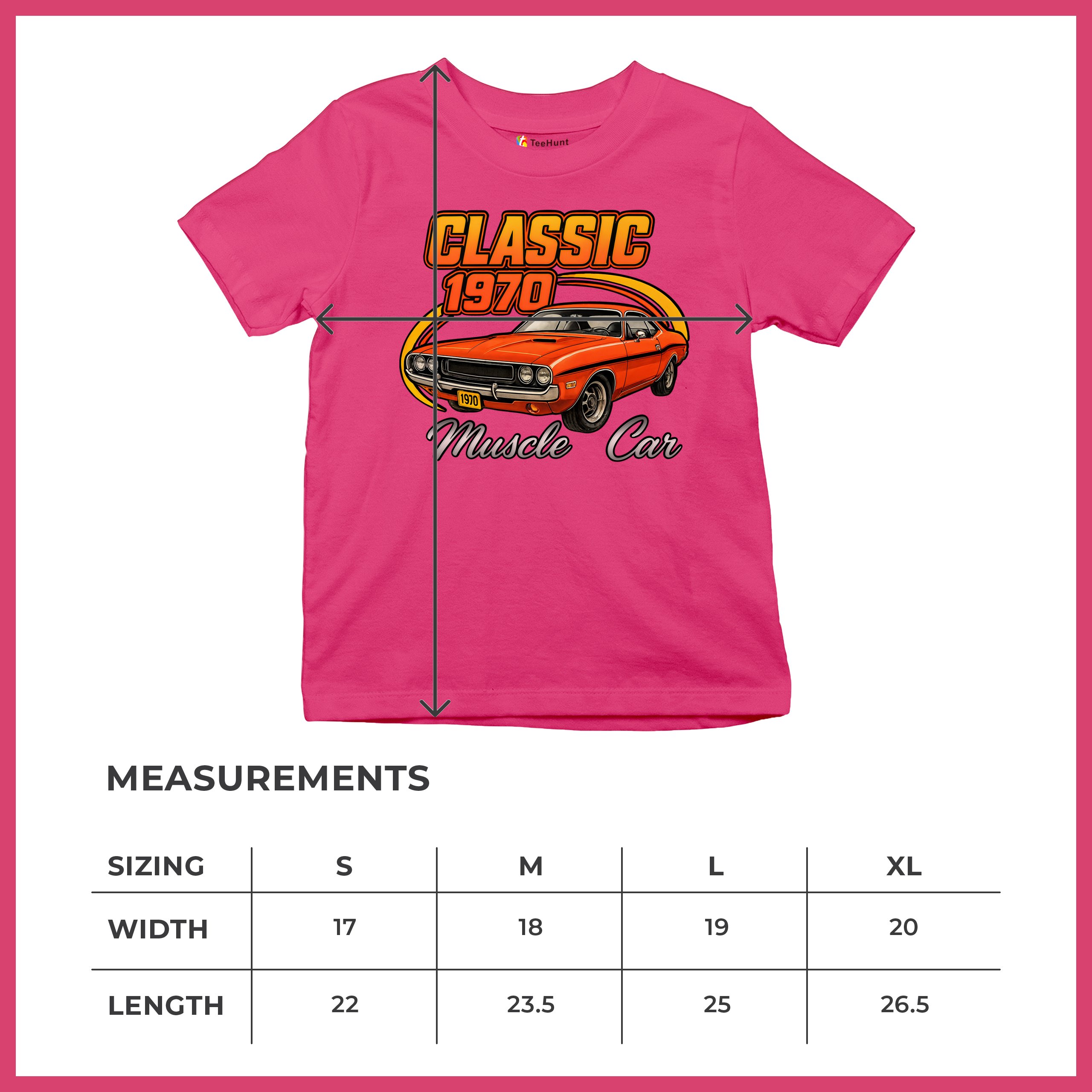 Classic 1970 Muscle Car Youth T-shirt American Legendary Performance Kids - Picture 50 of 50
