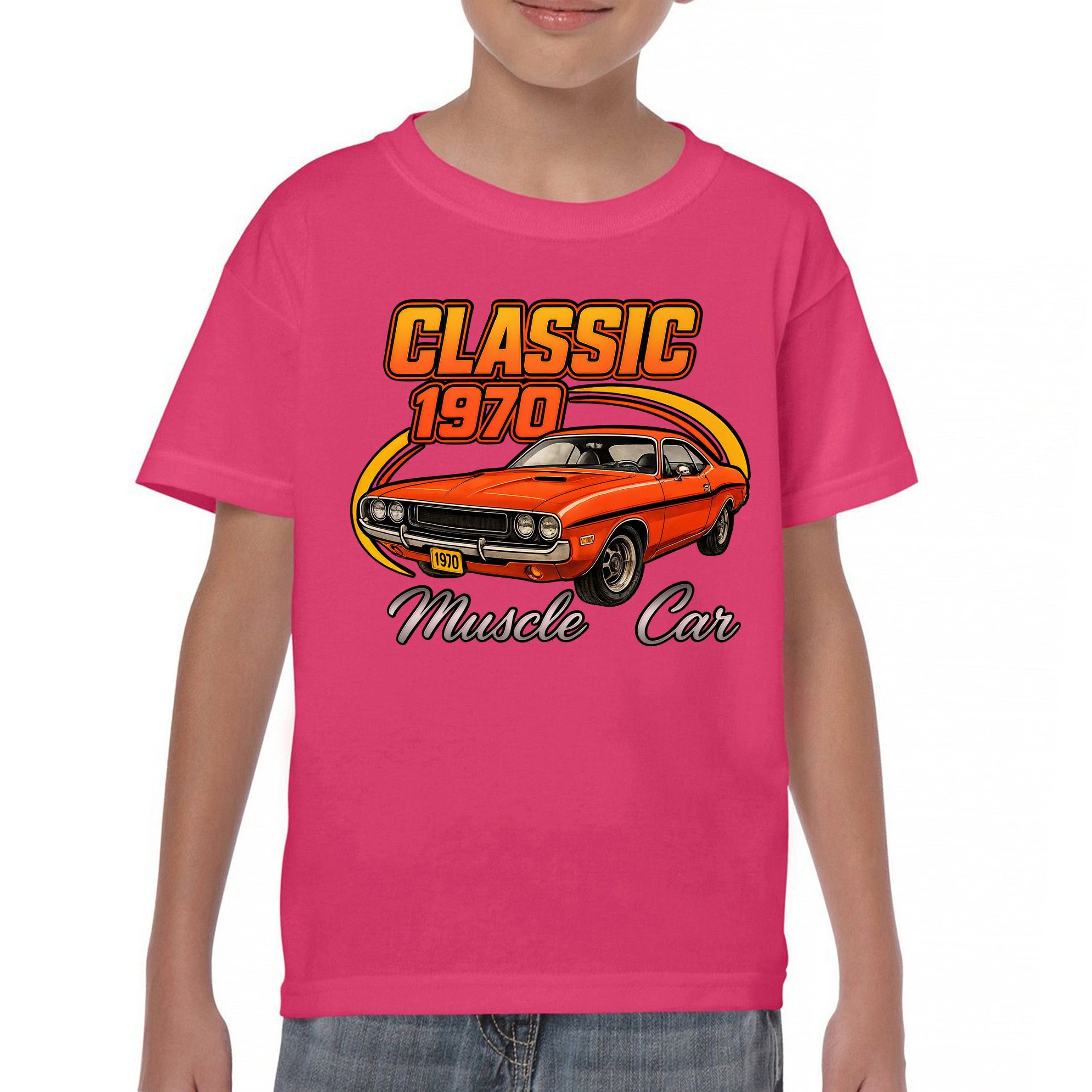 Classic 1970 Muscle Car Youth T-shirt American Legendary Performance Kids - Picture 44 of 50