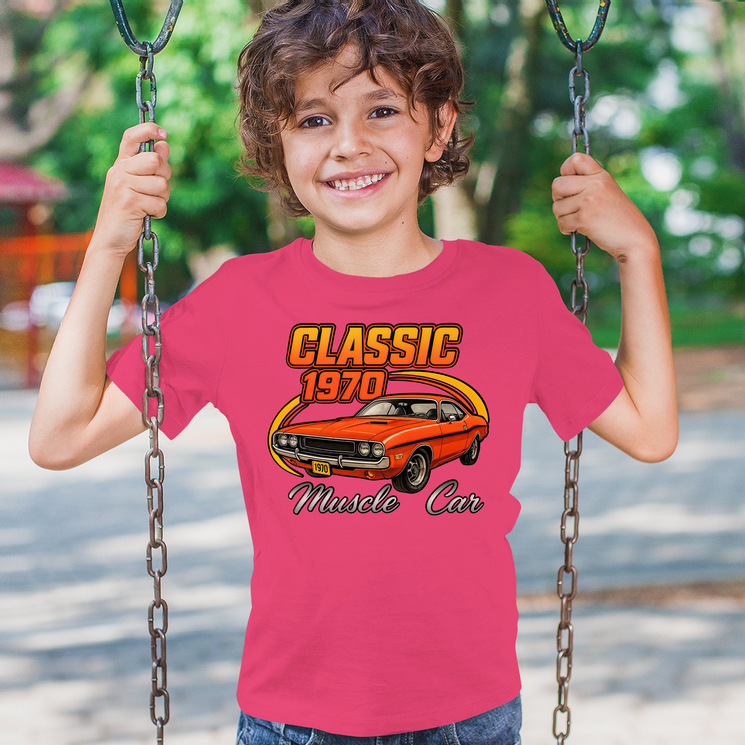 Classic 1970 Muscle Car Youth T-shirt American Legendary Performance Kids - Picture 47 of 50
