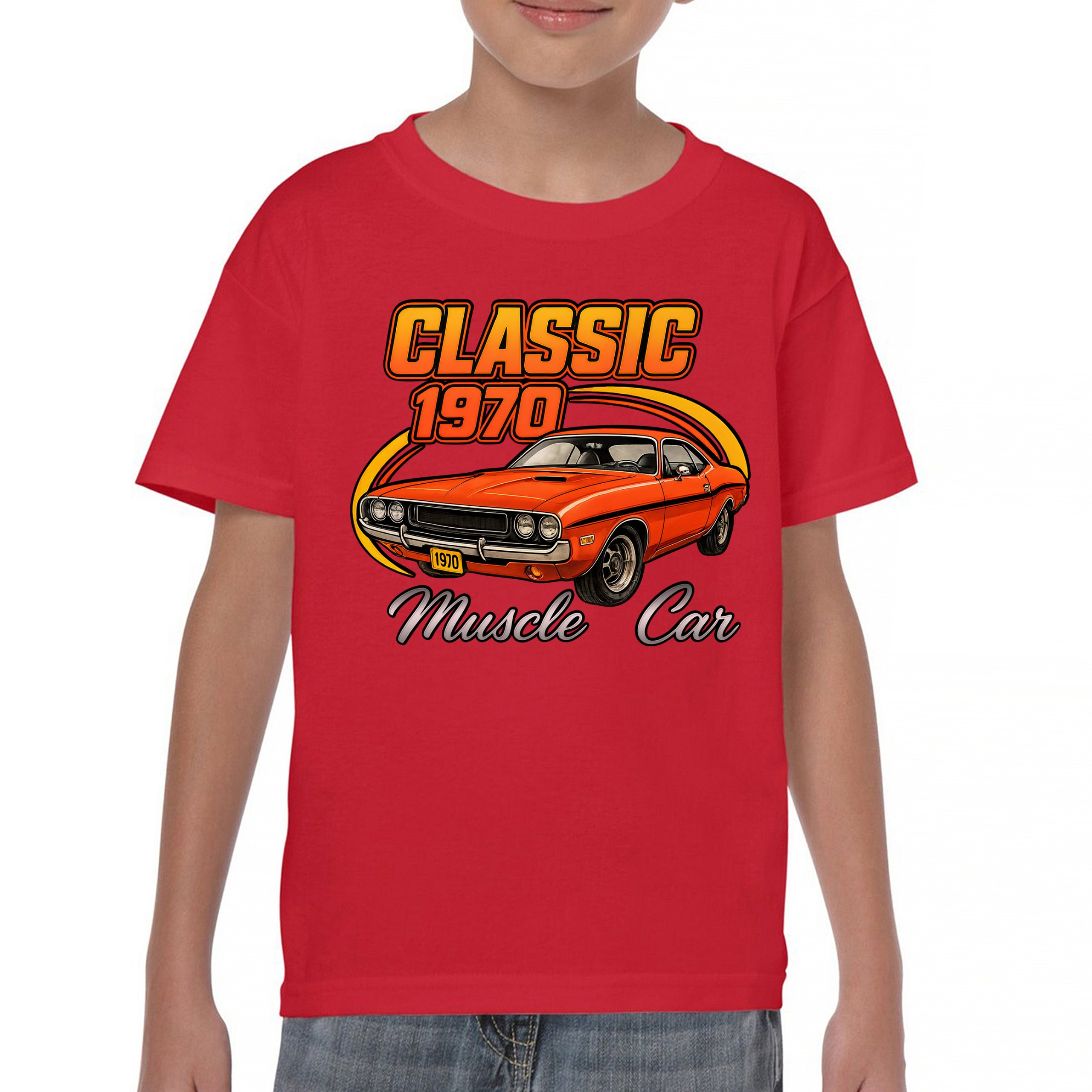 Classic 1970 Muscle Car Youth T-shirt American Legendary Performance Kids - Picture 16 of 50