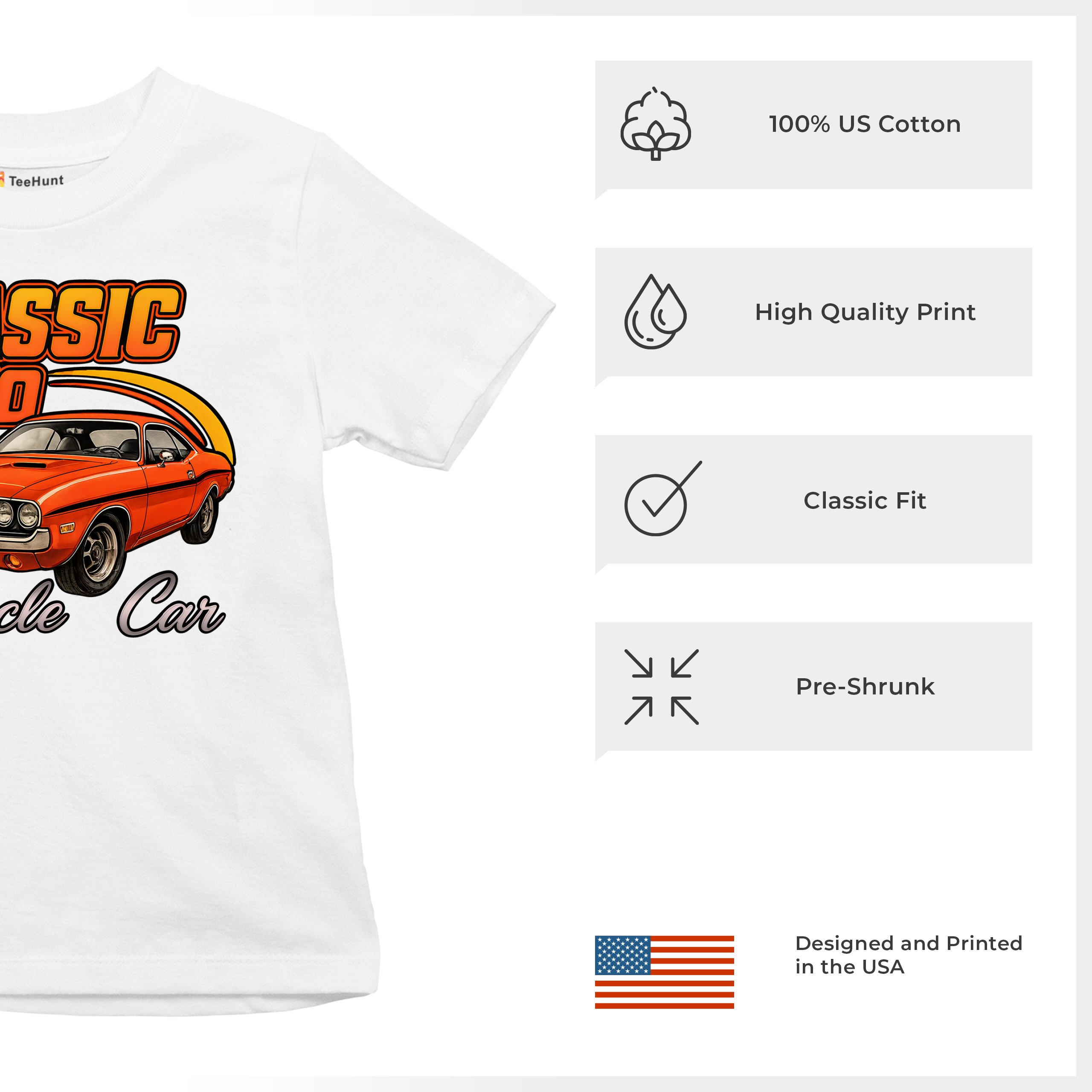 Classic 1970 Muscle Car Youth T-shirt American Legendary Performance Kids - Picture 28 of 50