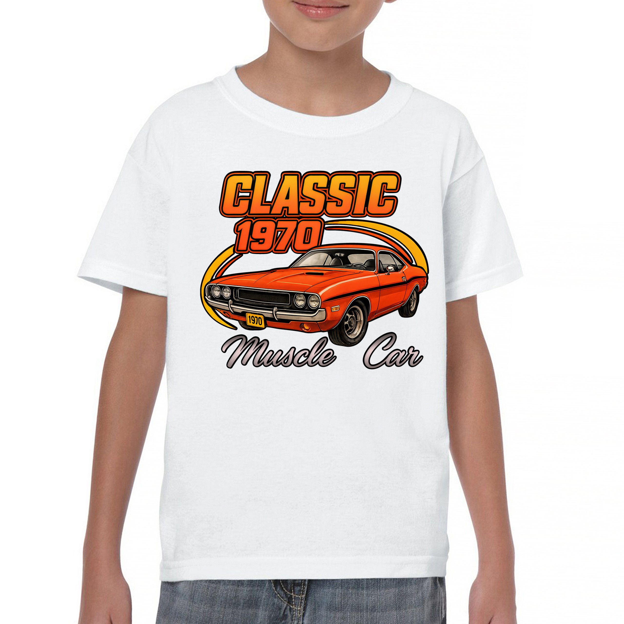 Classic 1970 Muscle Car Youth T-shirt American Legendary Performance Kids - Picture 23 of 50
