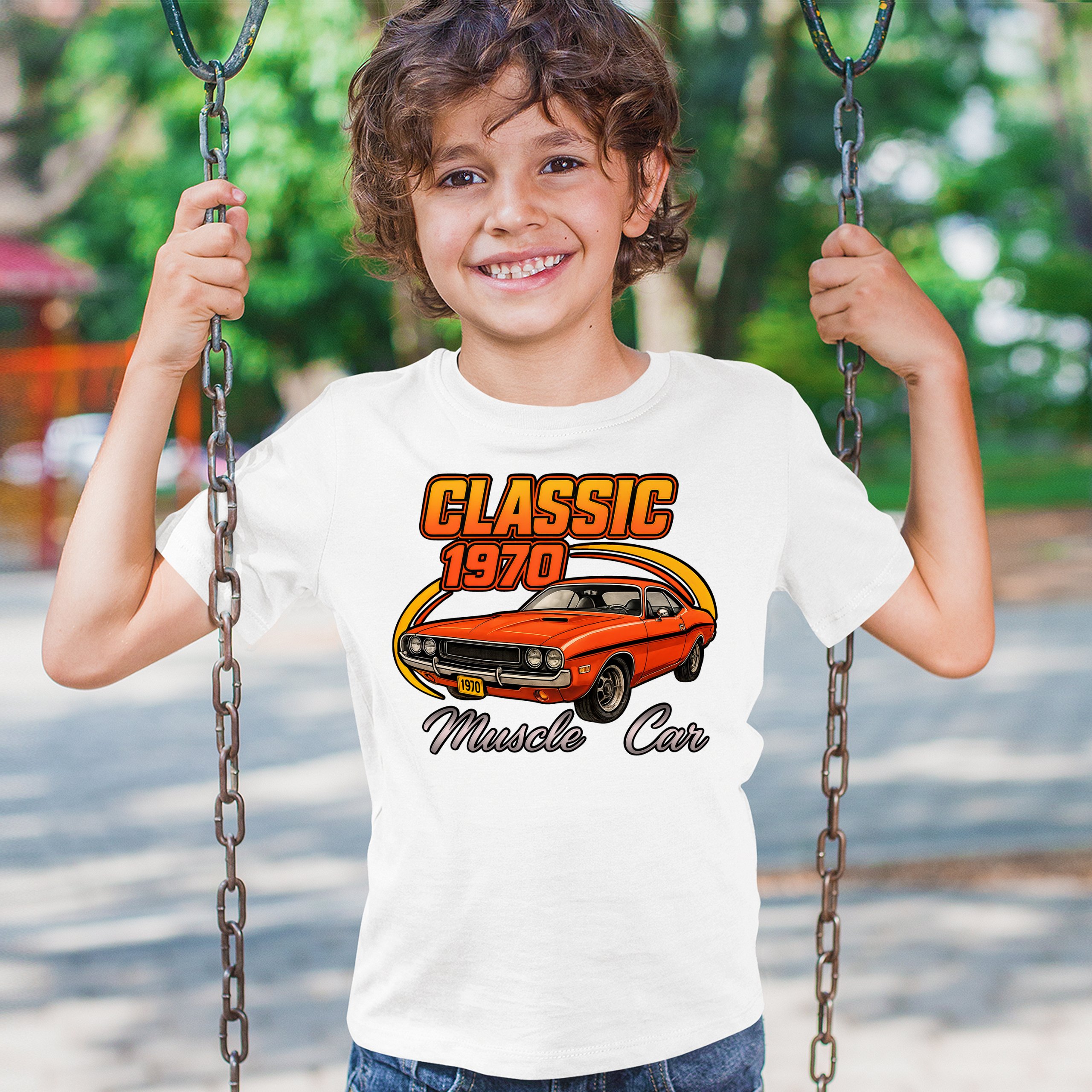 Classic 1970 Muscle Car Youth T-shirt American Legendary Performance Kids - Picture 26 of 50
