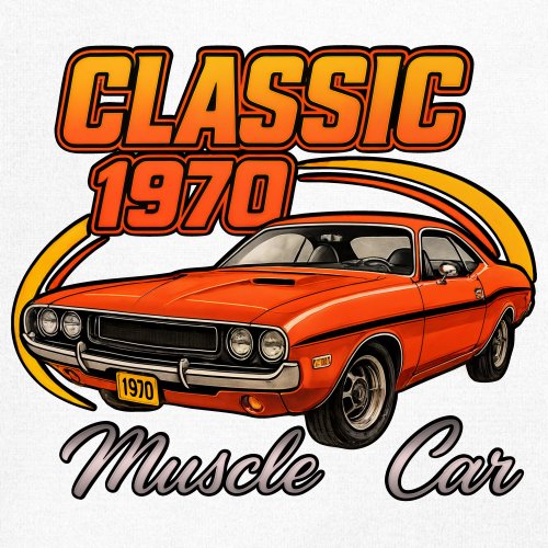 Classic 1970 Muscle Car Youth T-shirt American Legendary Performance Kids - Picture 25 of 50