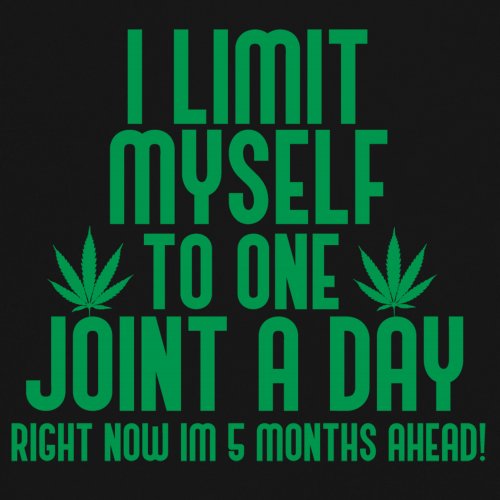 ALTRA Canotta uomo I Limit Myself to 1 Joint a Day divertente 420 erba marijuana