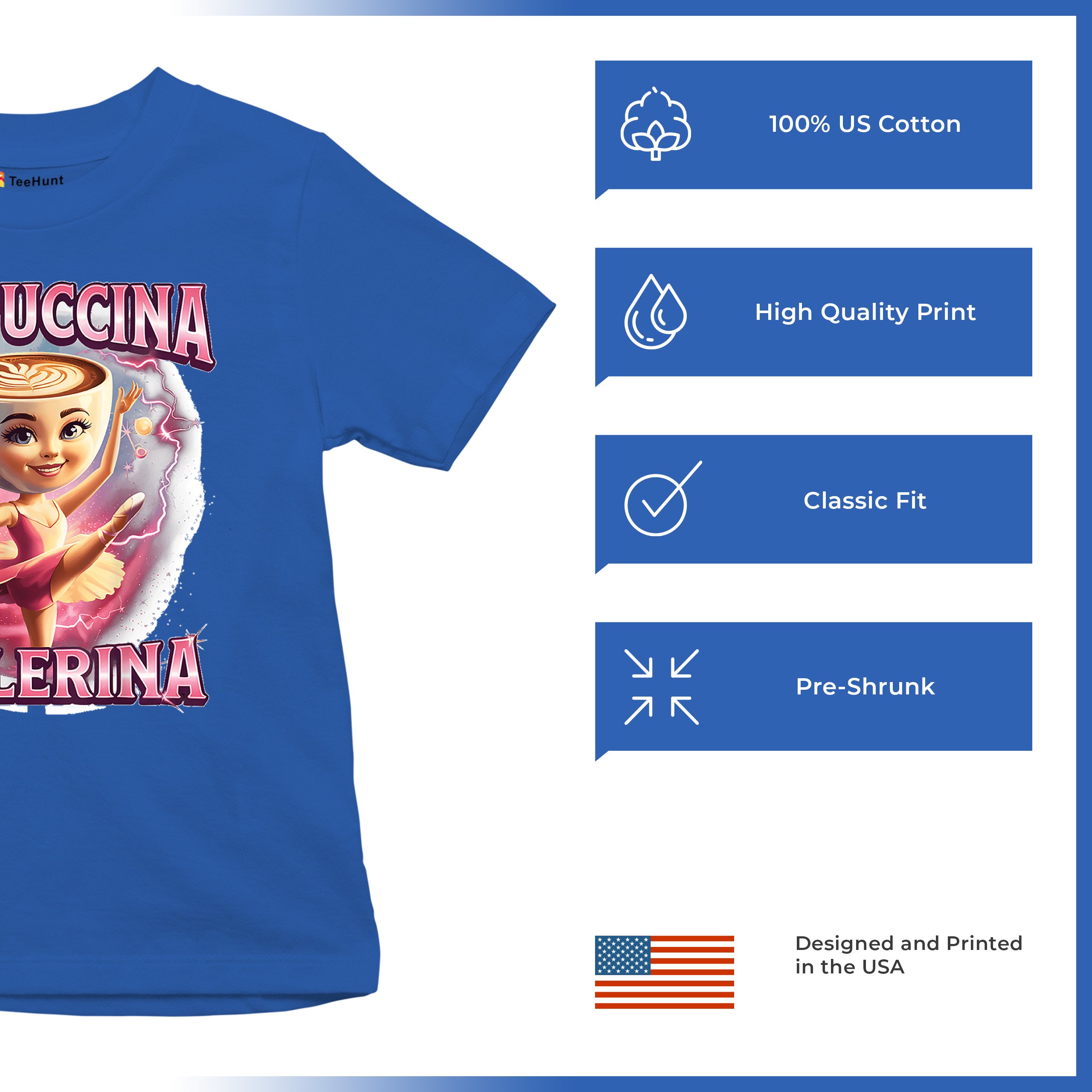 Cappuccina Ballerina Youth T-shirt Italian Brainrot Gen Z Alpha Meme Kids - Picture 42 of 50