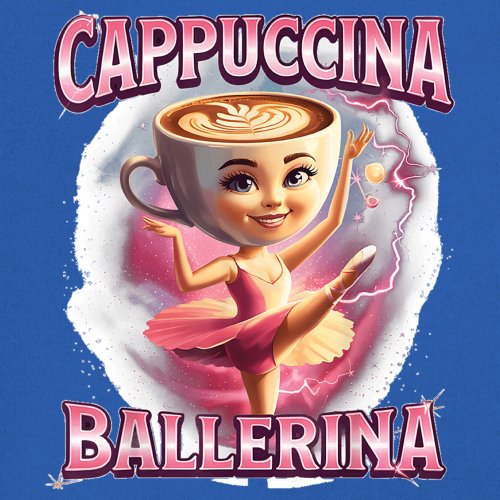 Cappuccina Ballerina Youth T-shirt Italian Brainrot Gen Z Alpha Meme Kids - Picture 39 of 50