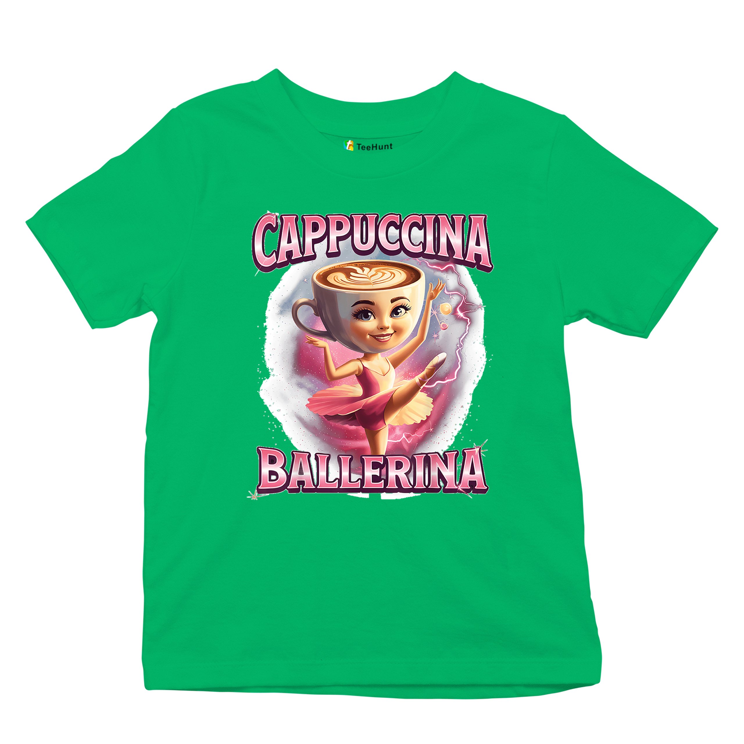 Cappuccina Ballerina Youth T-shirt Italian Brainrot Gen Z Alpha Meme Kids - Picture 34 of 50
