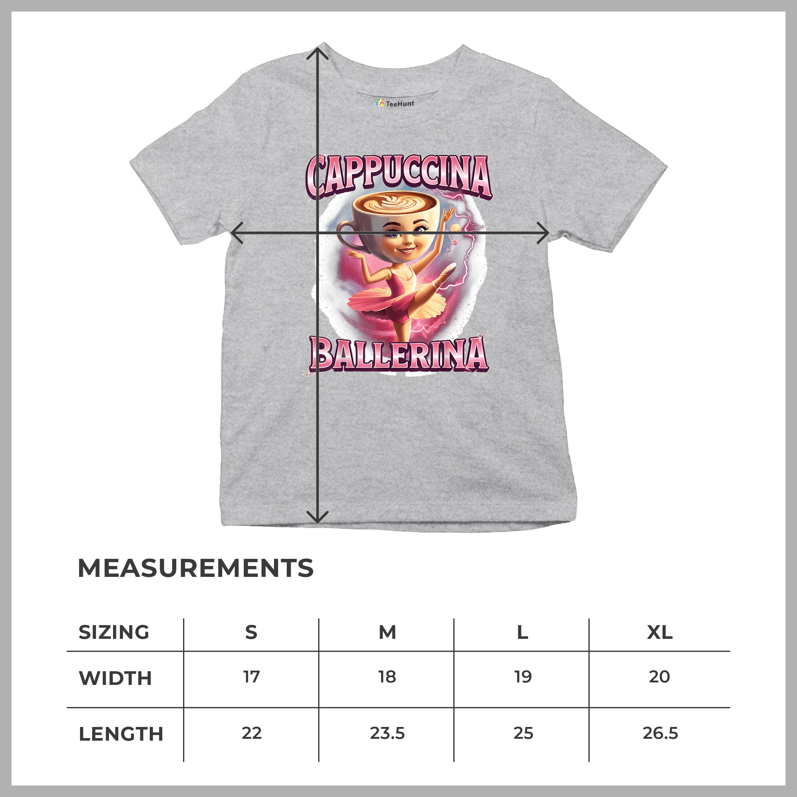 Cappuccina Ballerina Youth T-shirt Italian Brainrot Gen Z Alpha Meme Kids - Picture 22 of 50
