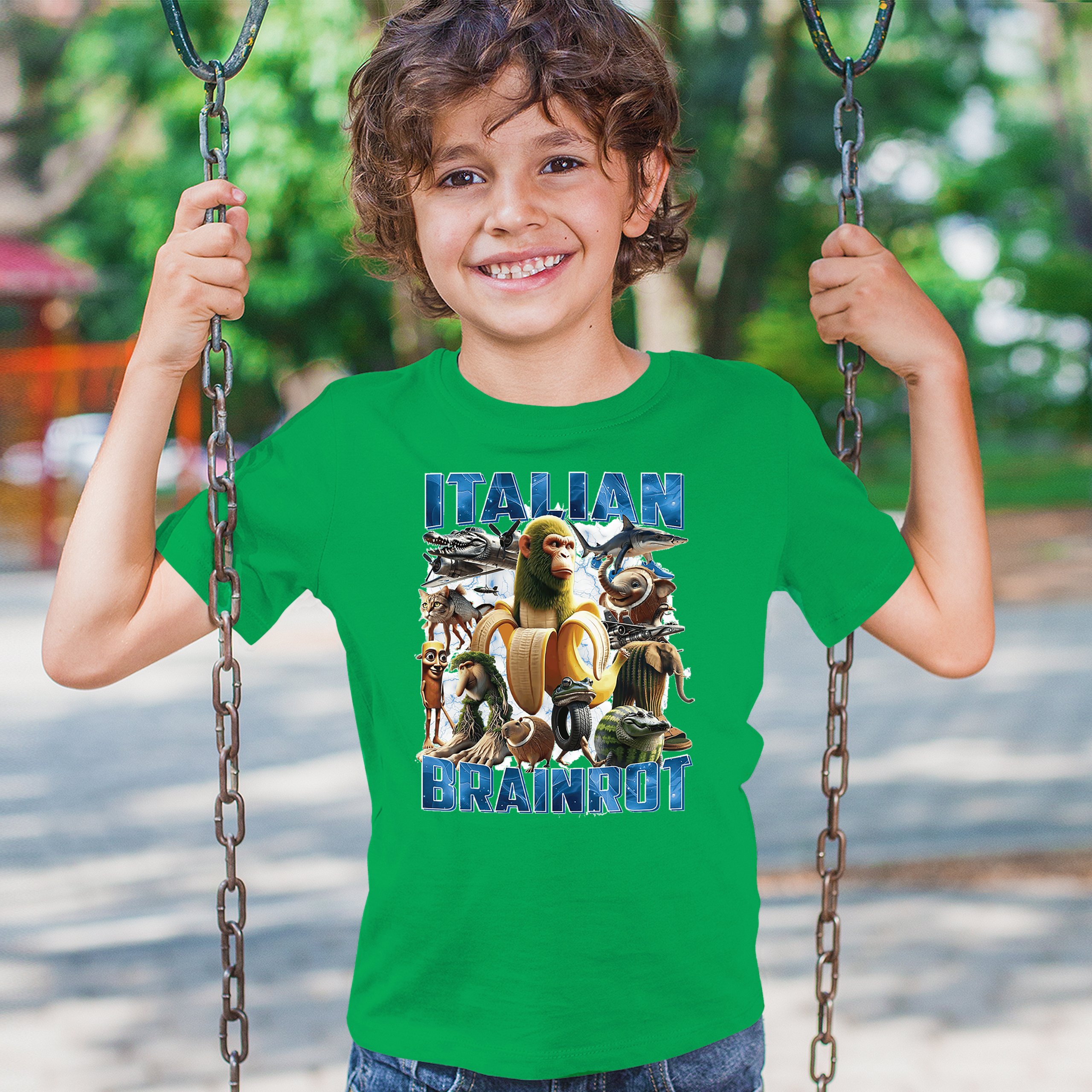 Italian Brainrot Youth T-shirt Funny Absurd Gen Z Internet Meme Trend Kids - Picture 33 of 50