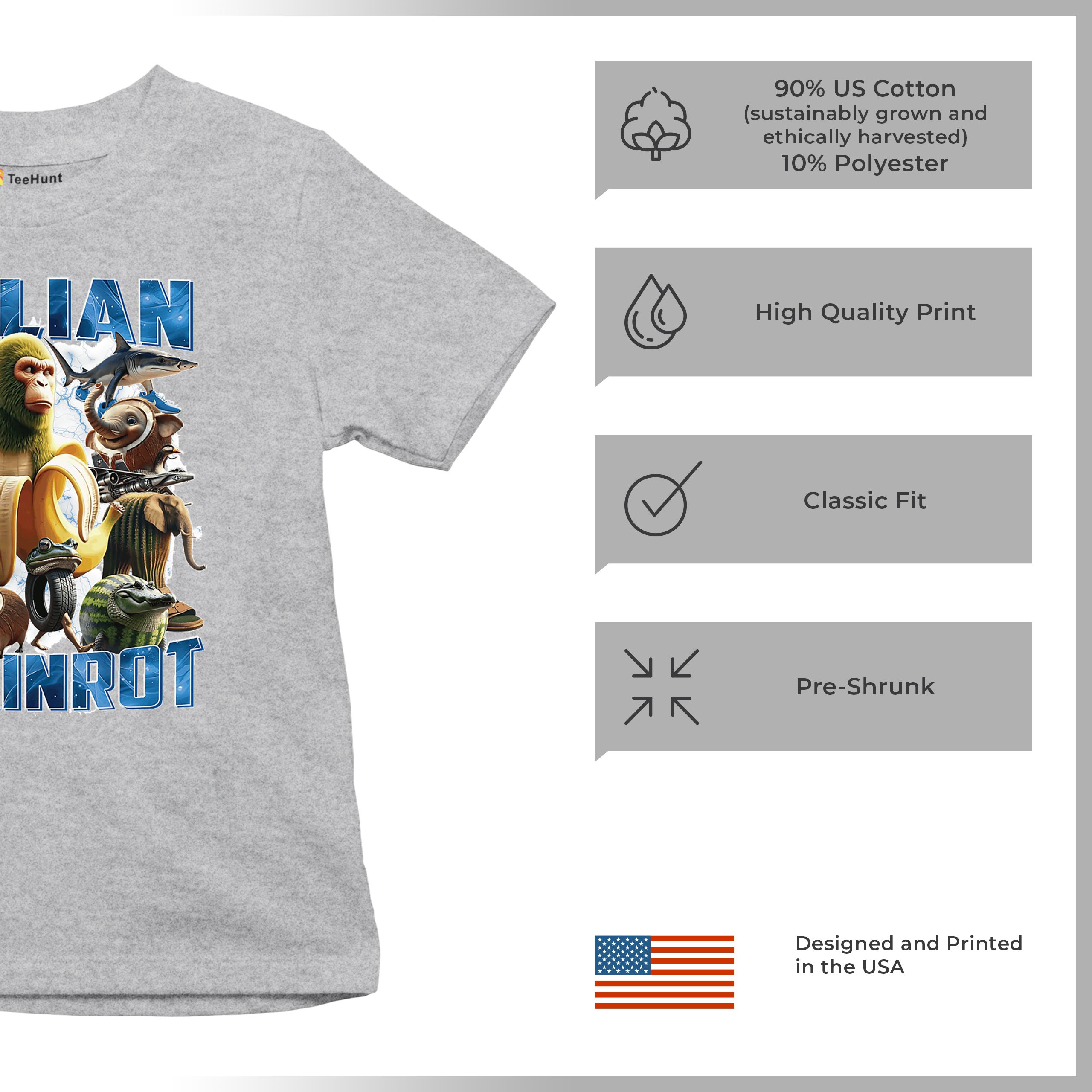 Italian Brainrot Youth T-shirt Funny Absurd Gen Z Internet Meme Trend Kids - Picture 14 of 50