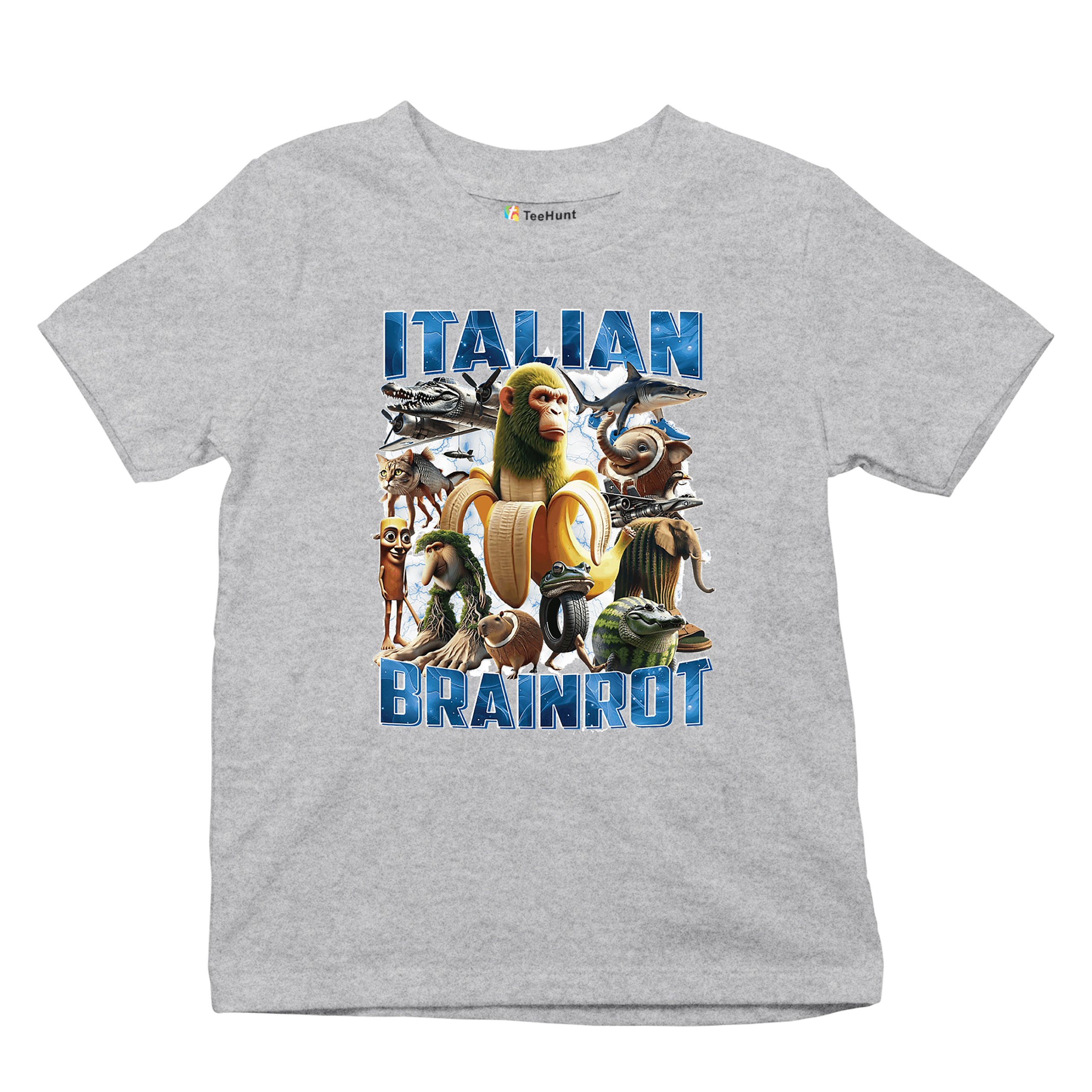 Italian Brainrot Youth T-shirt Funny Absurd Gen Z Internet Meme Trend Kids - Picture 13 of 50