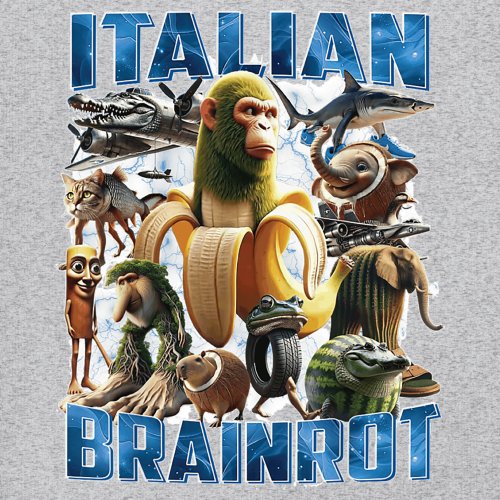 Italian Brainrot Youth T-shirt Funny Absurd Gen Z Internet Meme Trend Kids - Picture 11 of 50
