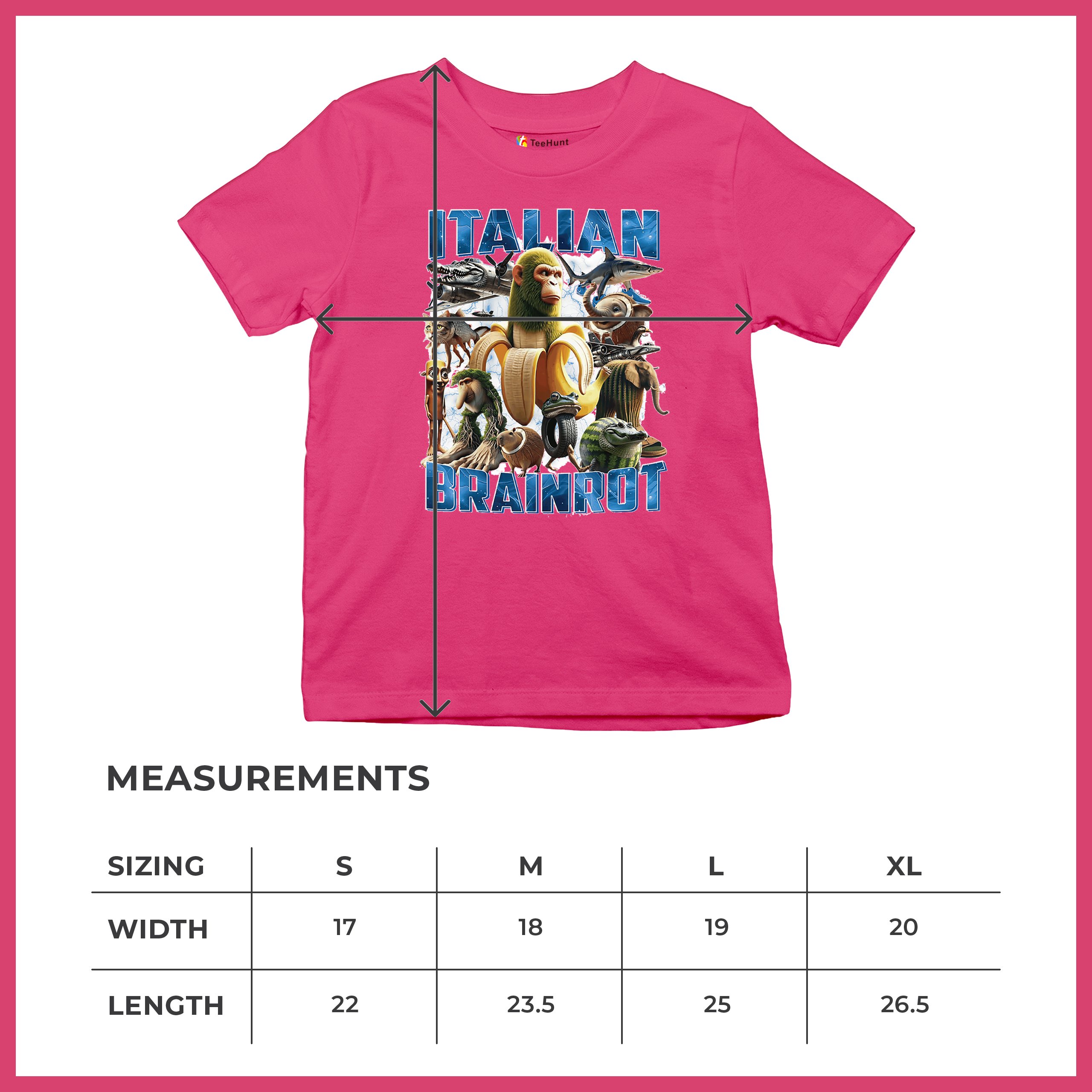 Italian Brainrot Youth T-shirt Funny Absurd Gen Z Internet Meme Trend Kids - Picture 50 of 50