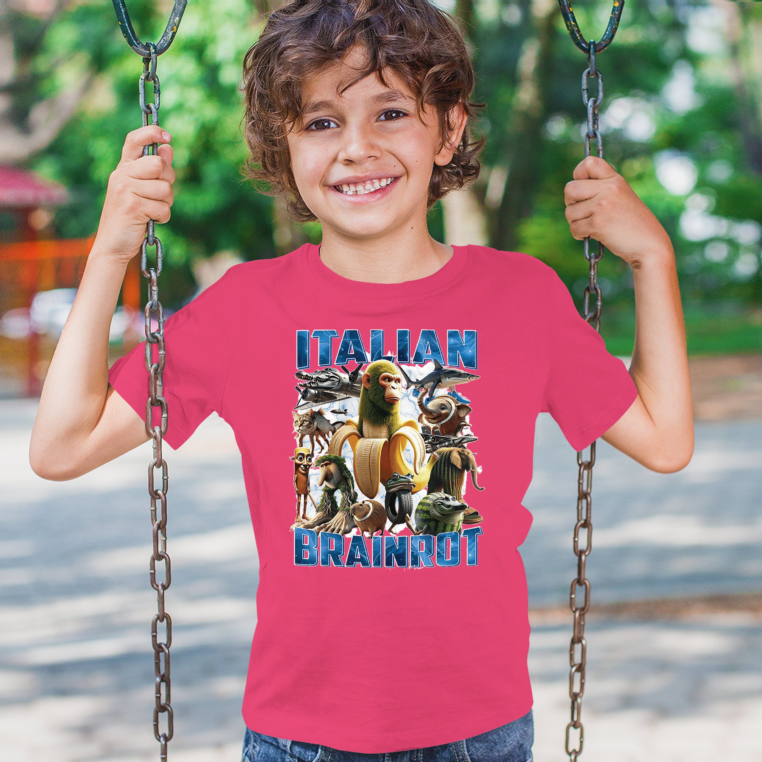 Italian Brainrot Youth T-shirt Funny Absurd Gen Z Internet Meme Trend Kids - Picture 47 of 50