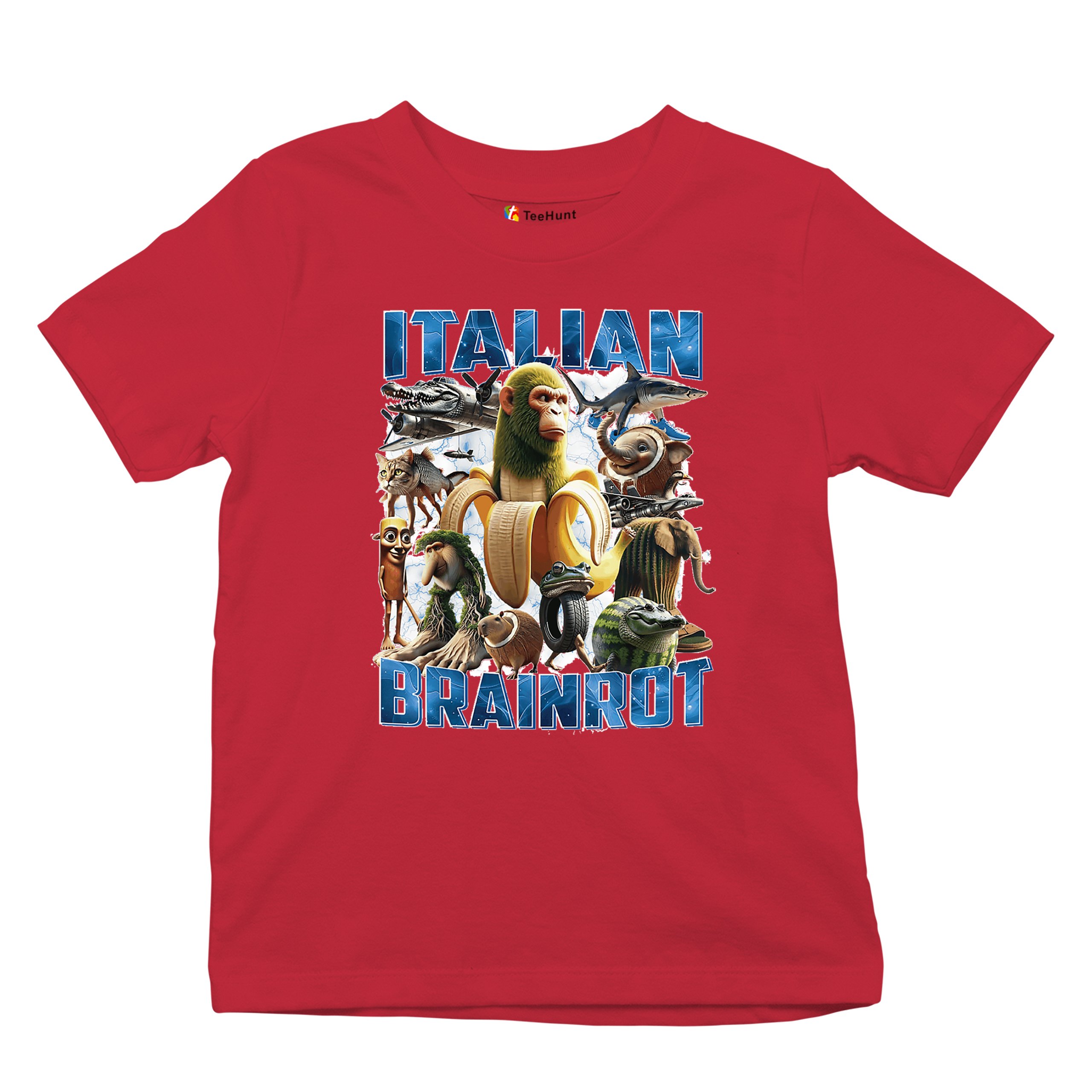 Italian Brainrot Youth T-shirt Funny Absurd Gen Z Internet Meme Trend Kids - Picture 20 of 50