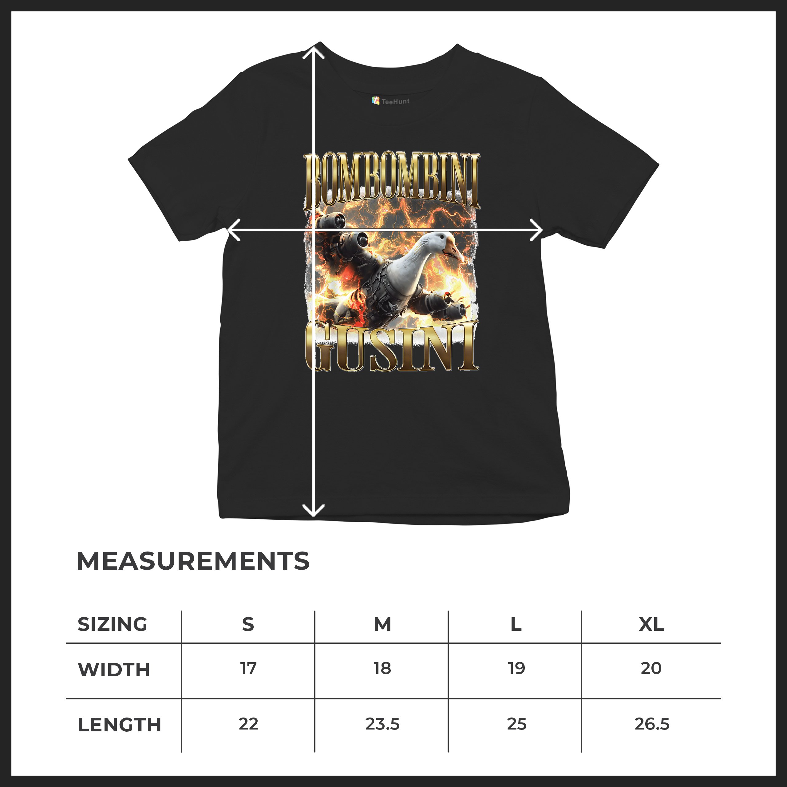 Bombombini Gusini Youth T-shirt Fun Italian Brainrot Gen Z Alpha Meme Kids - Picture 15 of 50