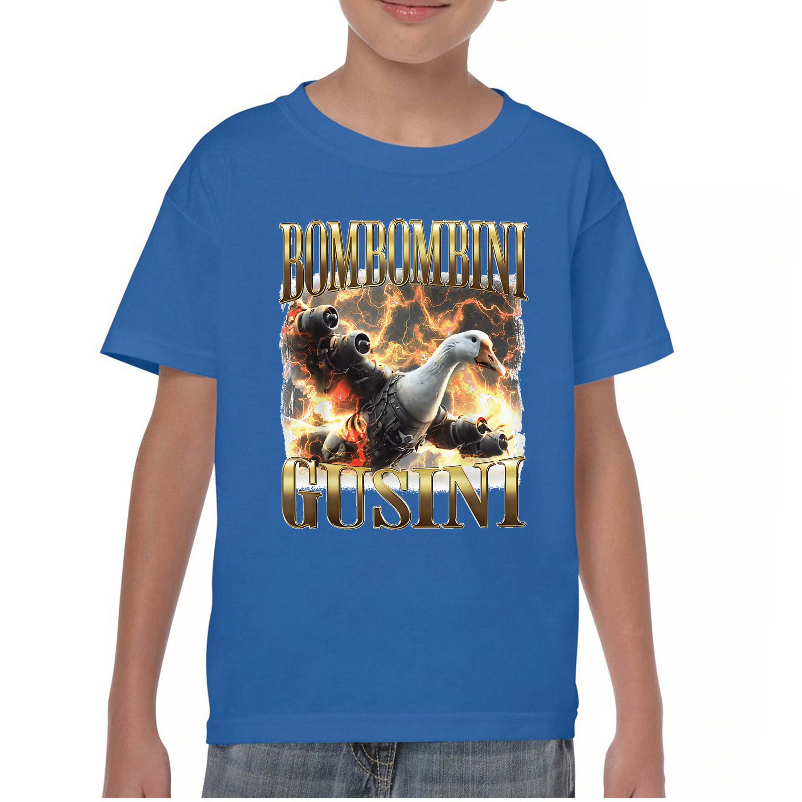 Bombombini Gusini Youth T-shirt Fun Italian Brainrot Gen Z Alpha Meme Kids - Picture 37 of 50