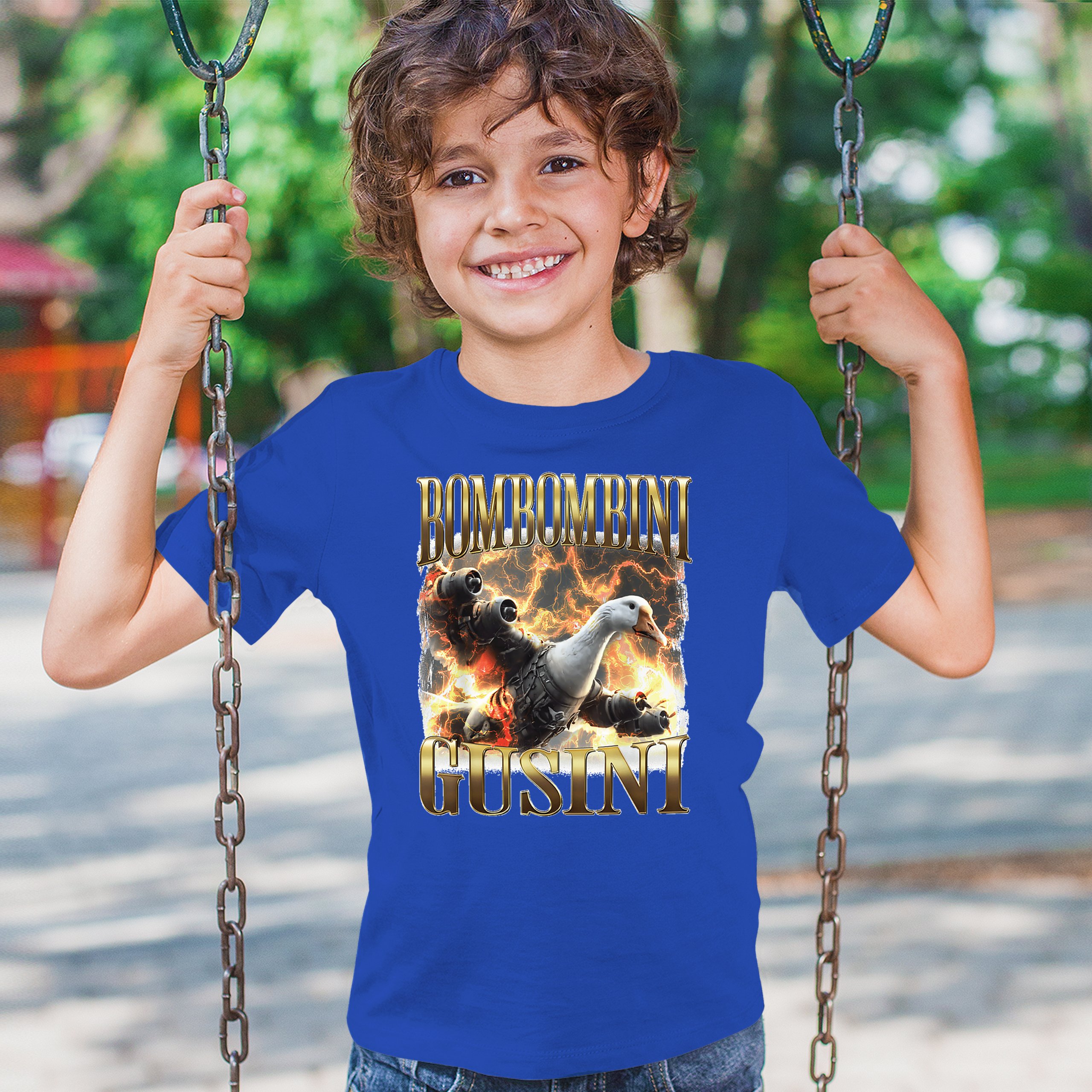 Bombombini Gusini Youth T-shirt Fun Italian Brainrot Gen Z Alpha Meme Kids - Picture 40 of 50
