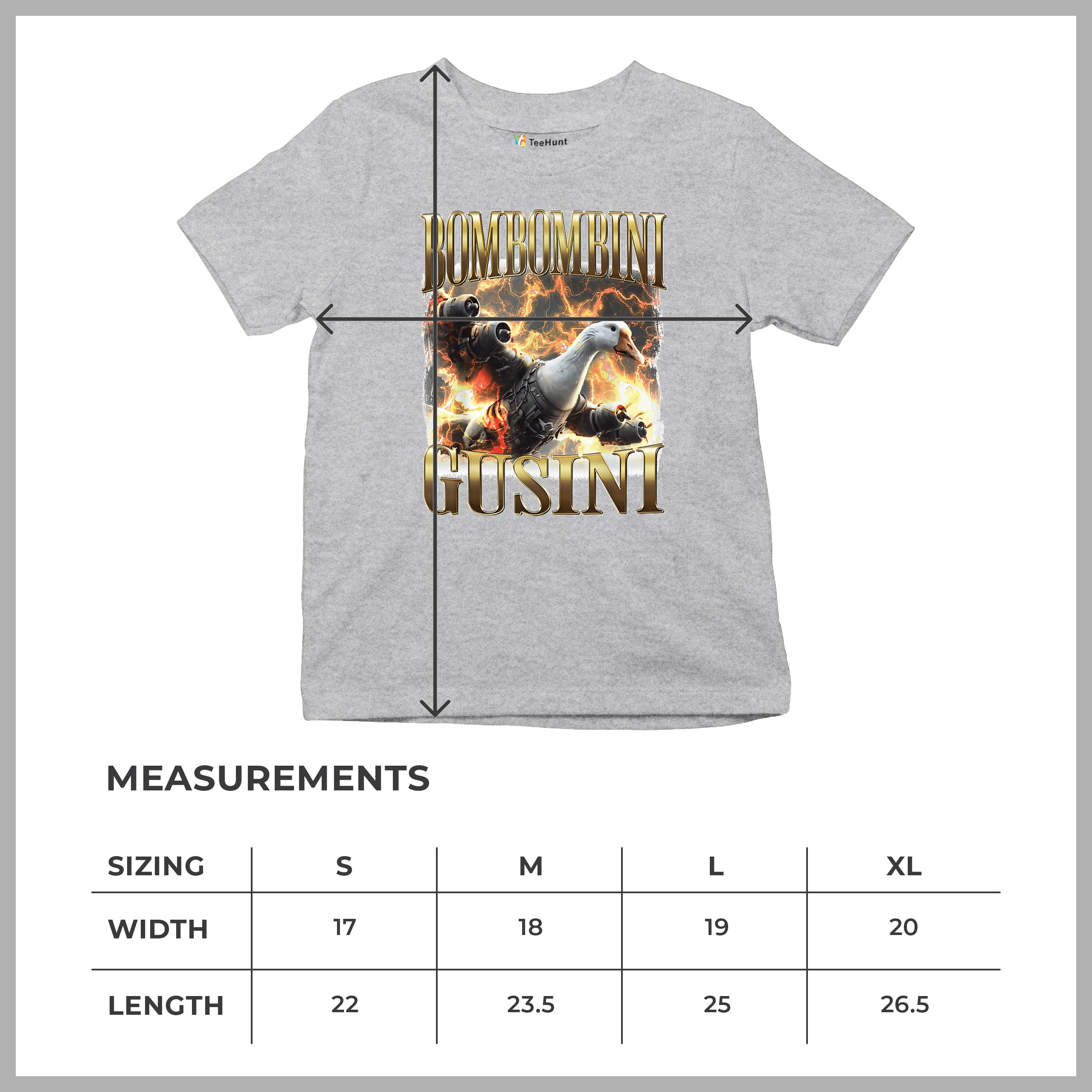 Bombombini Gusini Youth T-shirt Fun Italian Brainrot Gen Z Alpha Meme Kids - Picture 8 of 50