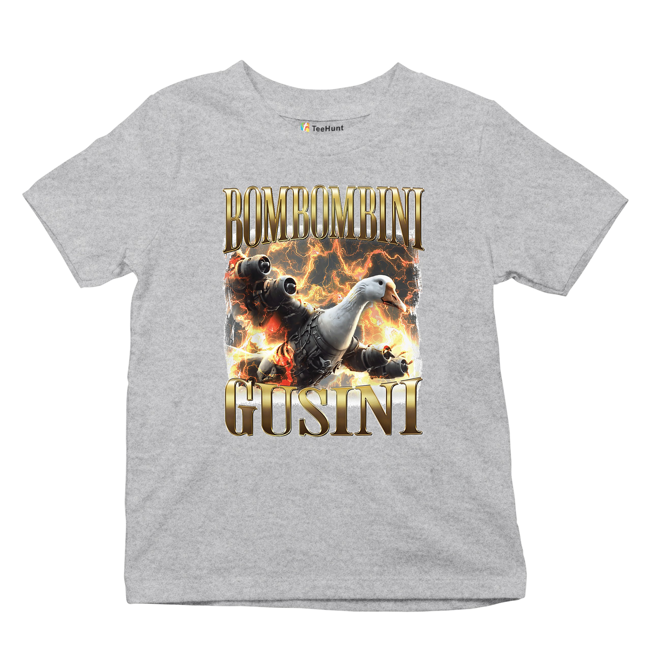 Bombombini Gusini Youth T-shirt Fun Italian Brainrot Gen Z Alpha Meme Kids - Picture 6 of 50