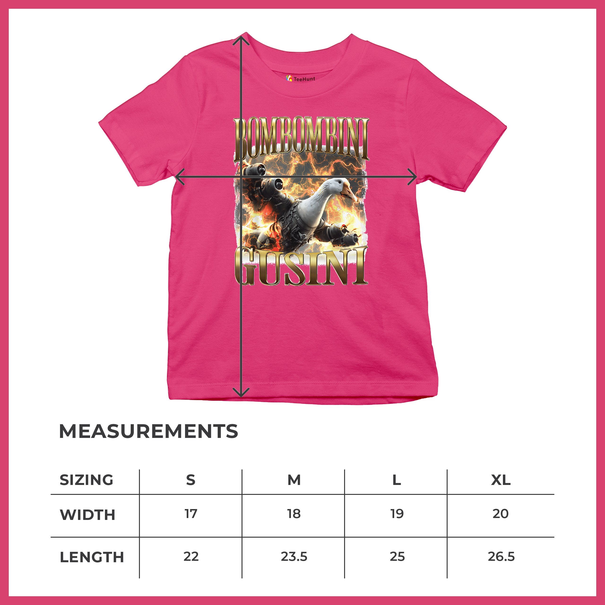 Bombombini Gusini Youth T-shirt Fun Italian Brainrot Gen Z Alpha Meme Kids - Picture 50 of 50