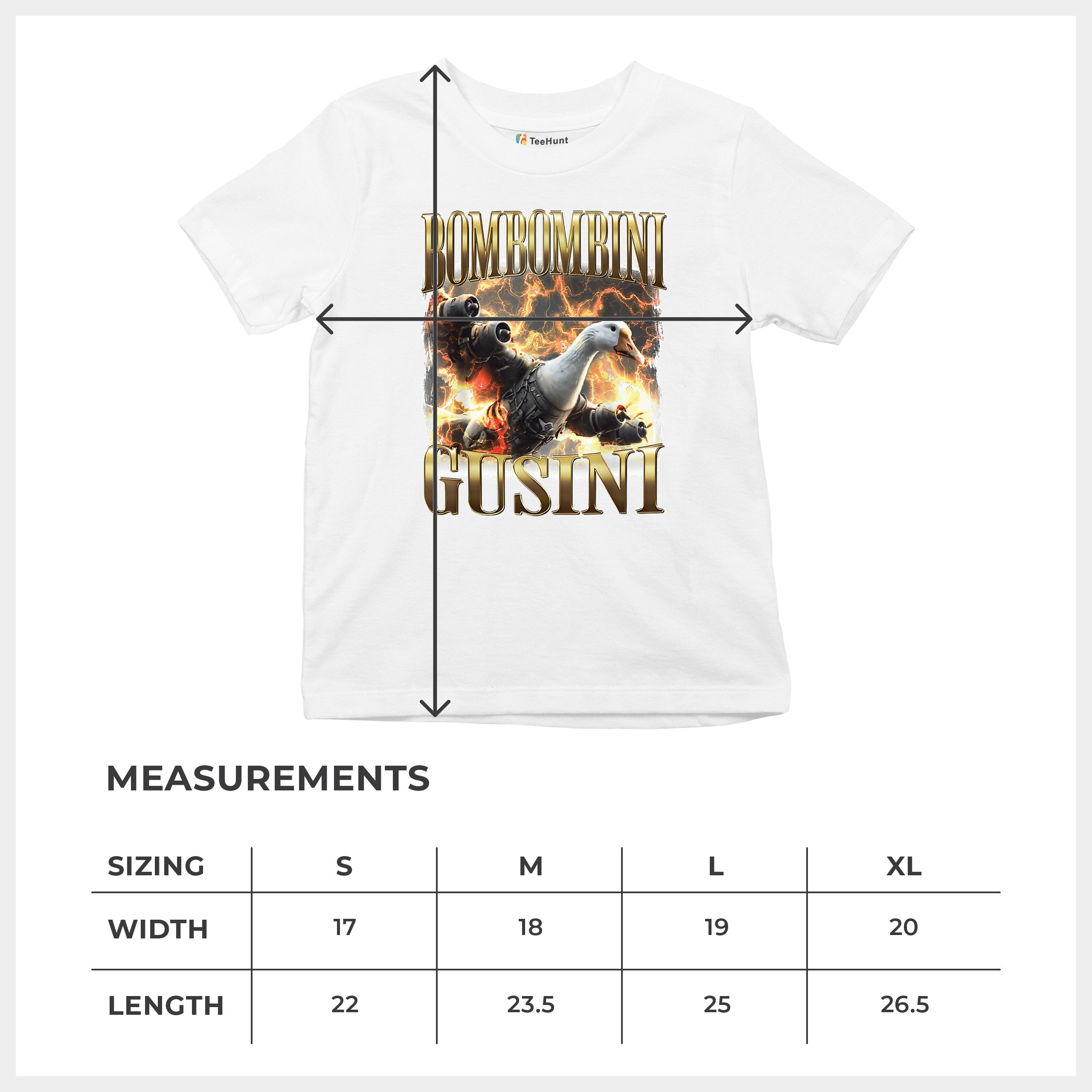Bombombini Gusini Youth T-shirt Fun Italian Brainrot Gen Z Alpha Meme Kids - Picture 29 of 50
