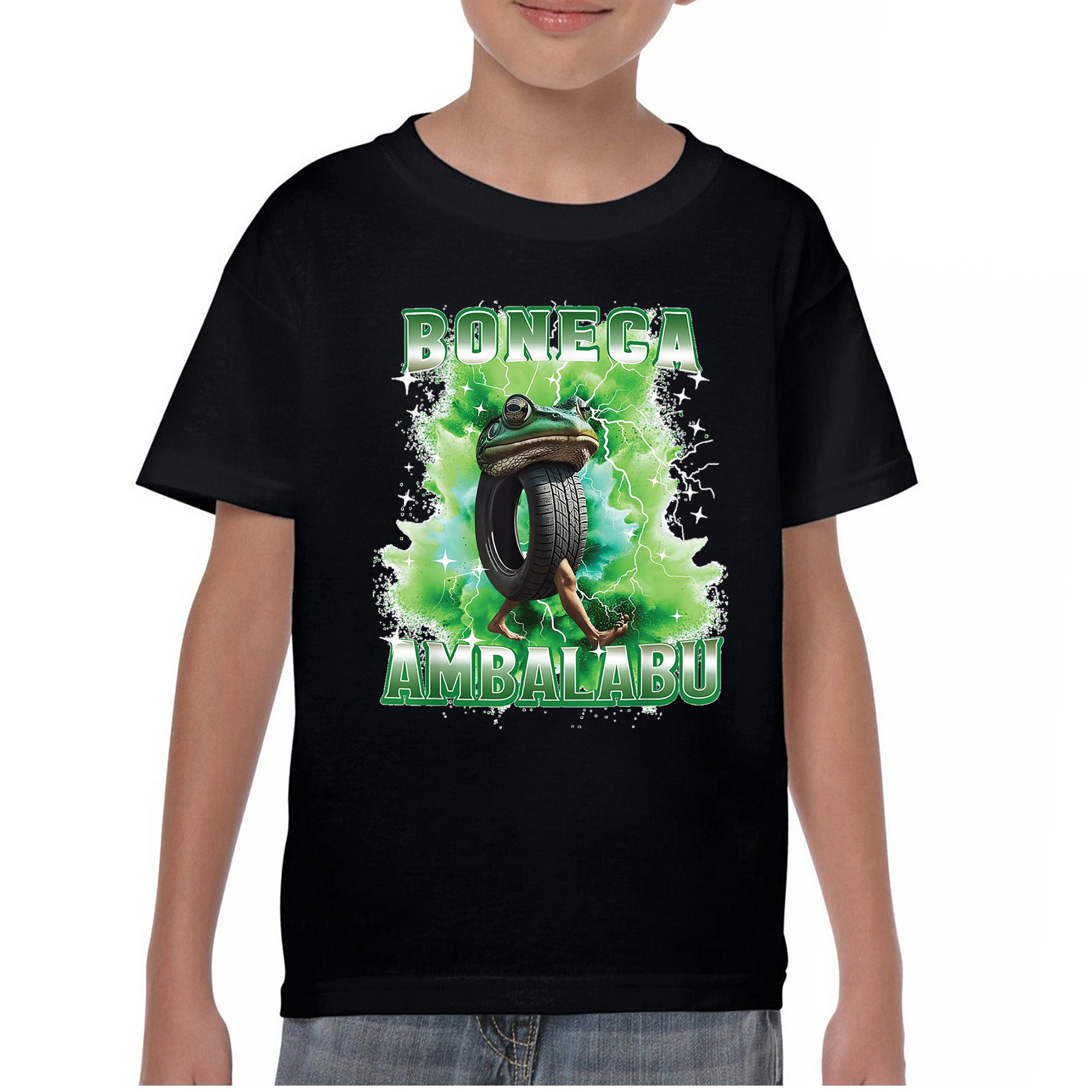 Boneca Ambalabu Youth T-shirt Funny Italian Brainrot Gen Z Alpha Meme Kids - Picture 2 of 50