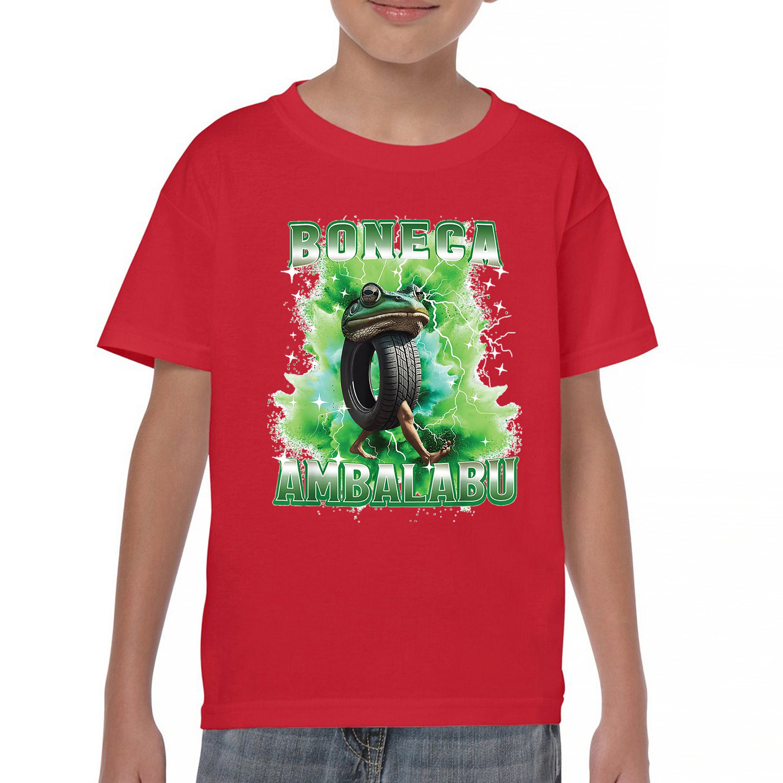 Boneca Ambalabu Youth T-shirt Funny Italian Brainrot Gen Z Alpha Meme Kids - Picture 16 of 50