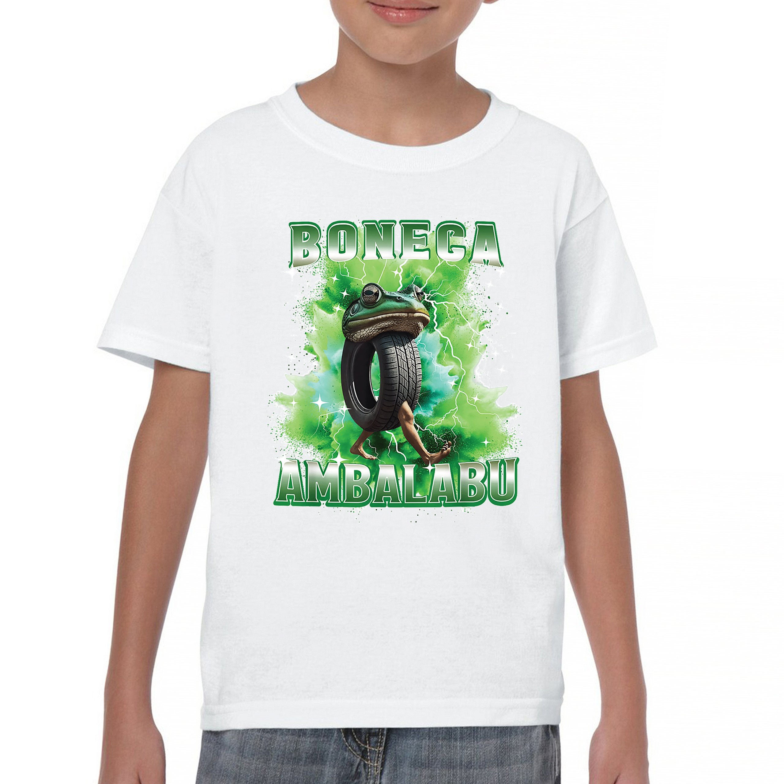 Boneca Ambalabu Youth T-shirt Funny Italian Brainrot Gen Z Alpha Meme Kids - Picture 23 of 50