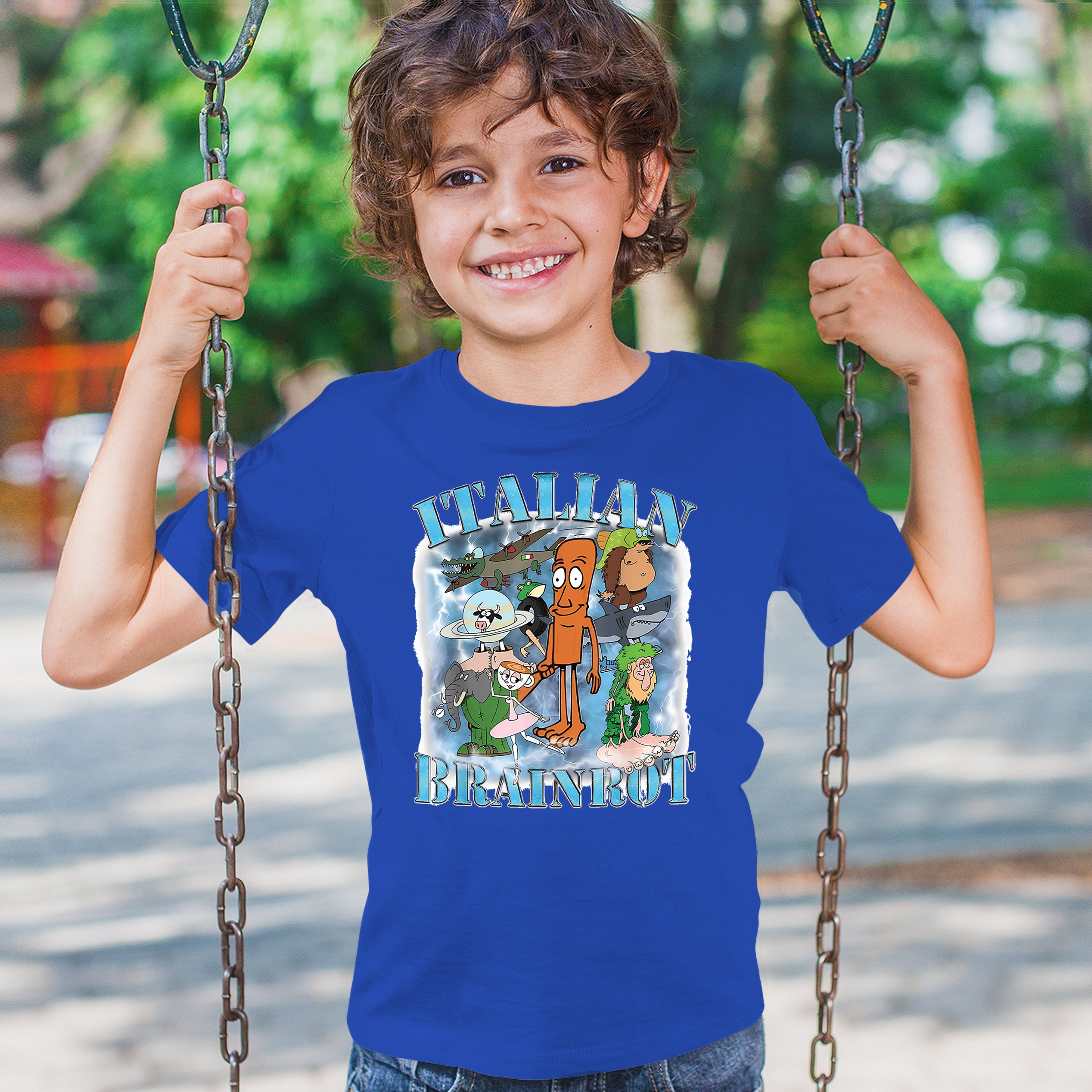 Italian Brainrot Meme Youth T-shirt Fun Gen Z Alpha Internet Meme Vibe Kids - Picture 19 of 50