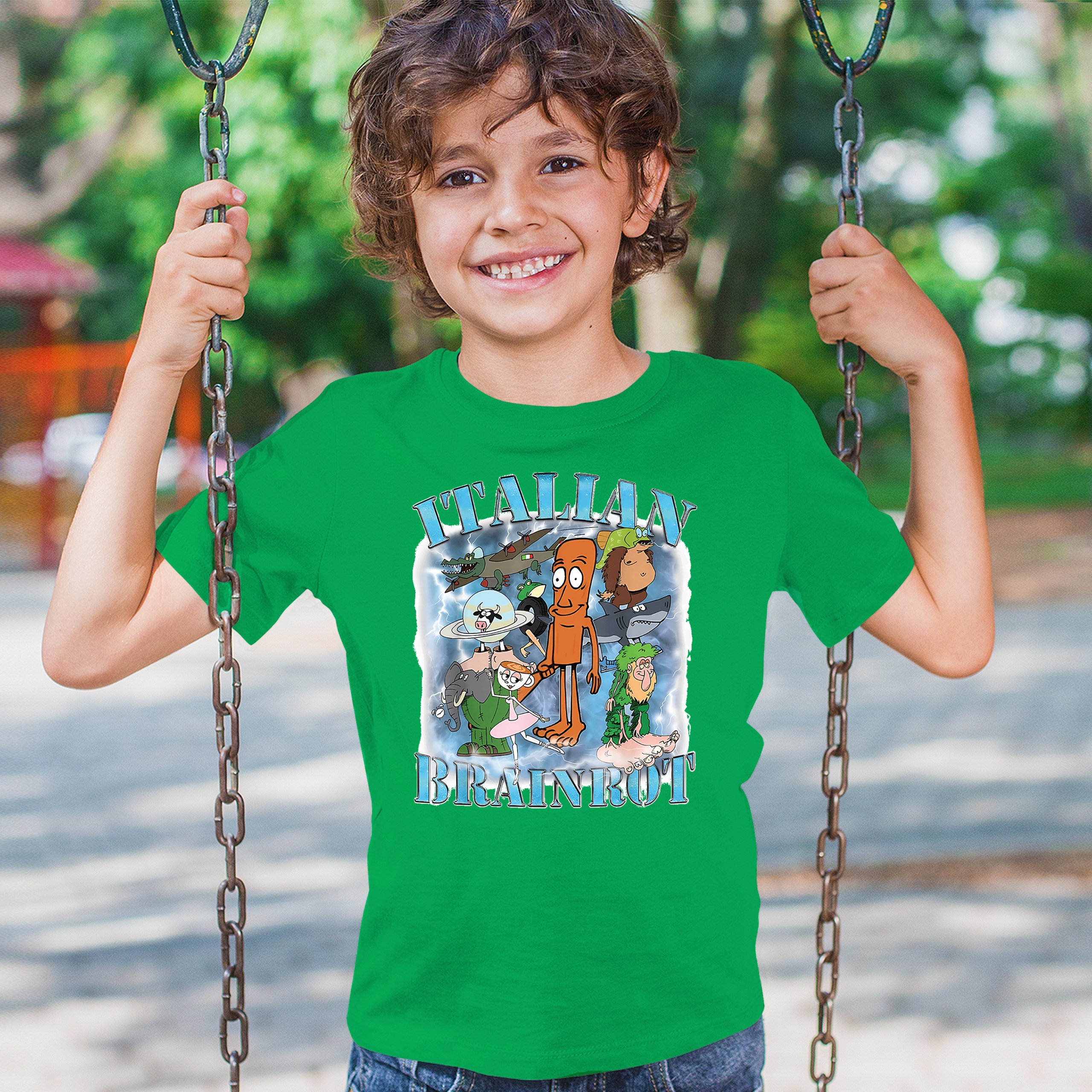 Italian Brainrot Meme Youth T-shirt Fun Gen Z Alpha Internet Meme Vibe Kids - Picture 40 of 50