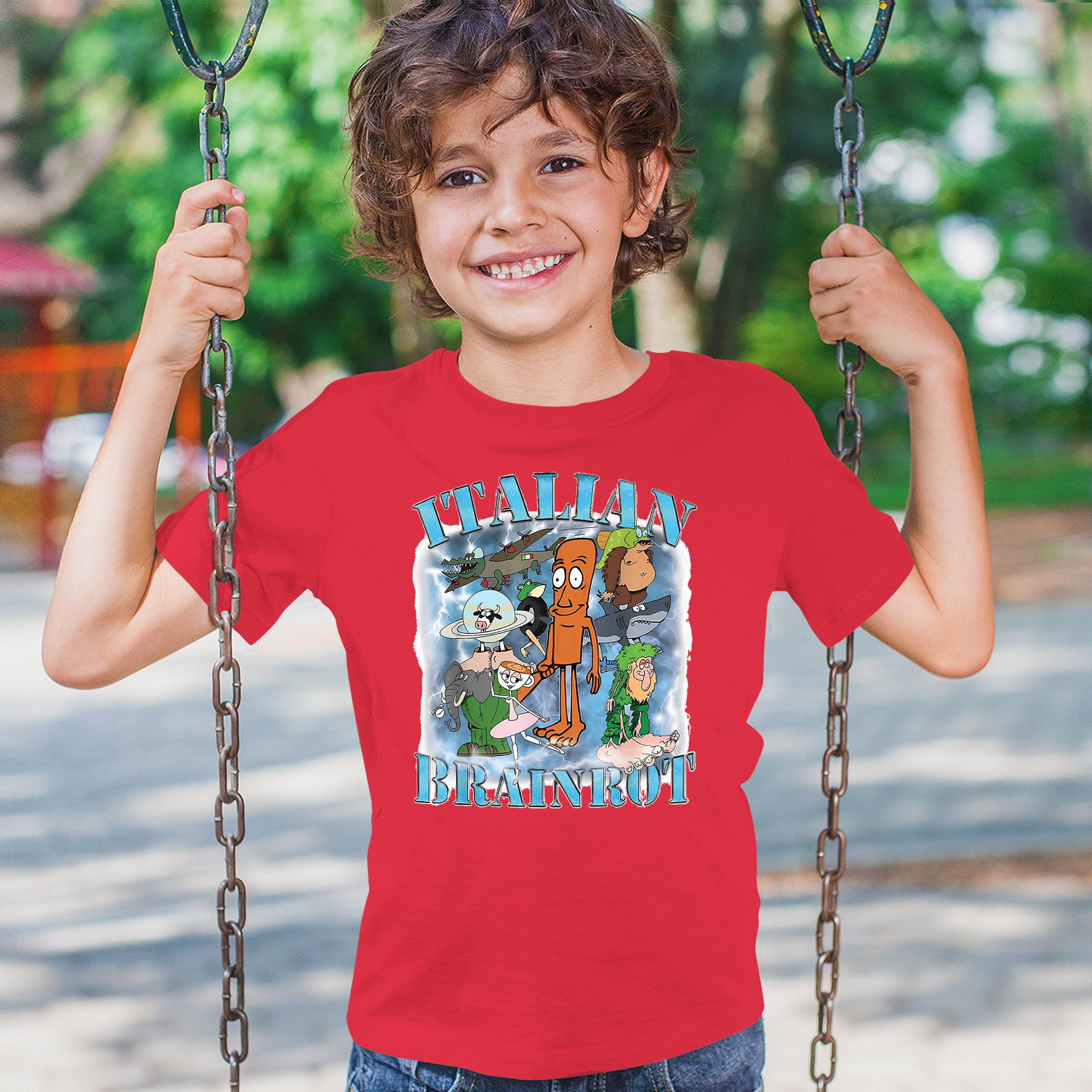 Italian Brainrot Meme Youth T-shirt Fun Gen Z Alpha Internet Meme Vibe Kids - Picture 26 of 50