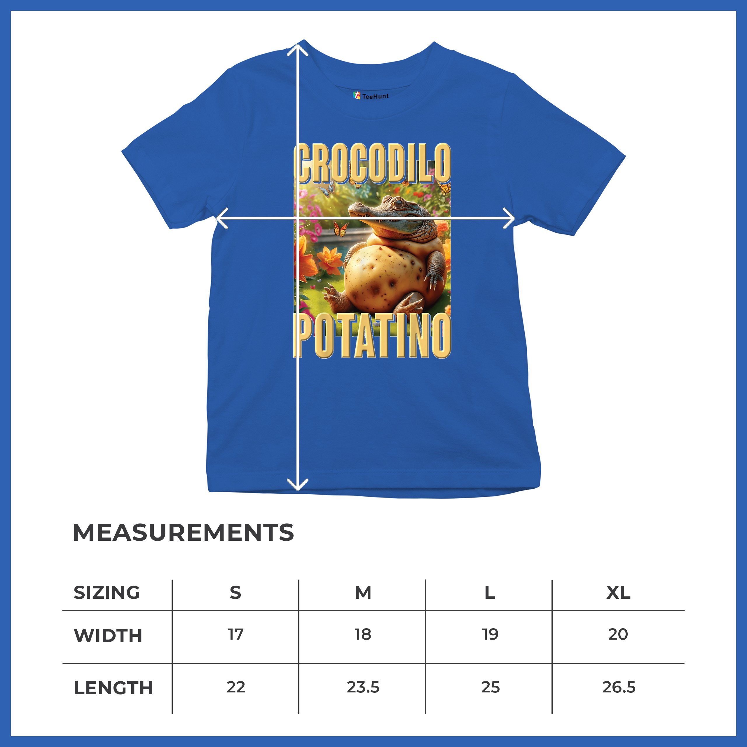 Crocodilo Potatino Youth T-shirt Fun Italian Brainrot Gen Z Alpha Meme Kids - Picture 43 of 50