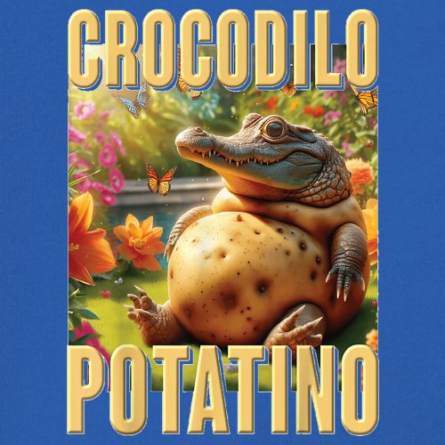Crocodilo Potatino Youth T-shirt Fun Italian Brainrot Gen Z Alpha Meme Kids - Picture 39 of 50