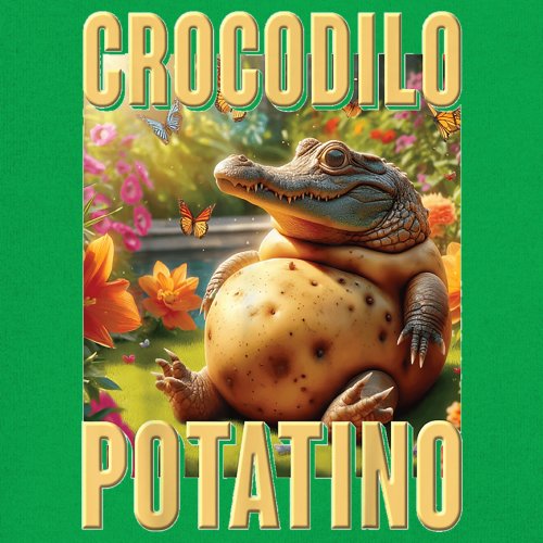 Crocodilo Potatino Youth T-shirt Fun Italian Brainrot Gen Z Alpha Meme Kids - Picture 32 of 50