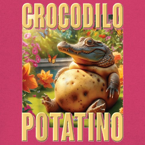 Crocodilo Potatino Youth T-shirt Fun Italian Brainrot Gen Z Alpha Meme Kids - Picture 46 of 50
