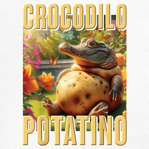 Crocodilo Potatino Youth T-shirt Fun Italian Brainrot Gen Z Alpha Meme Kids - Picture 25 of 50