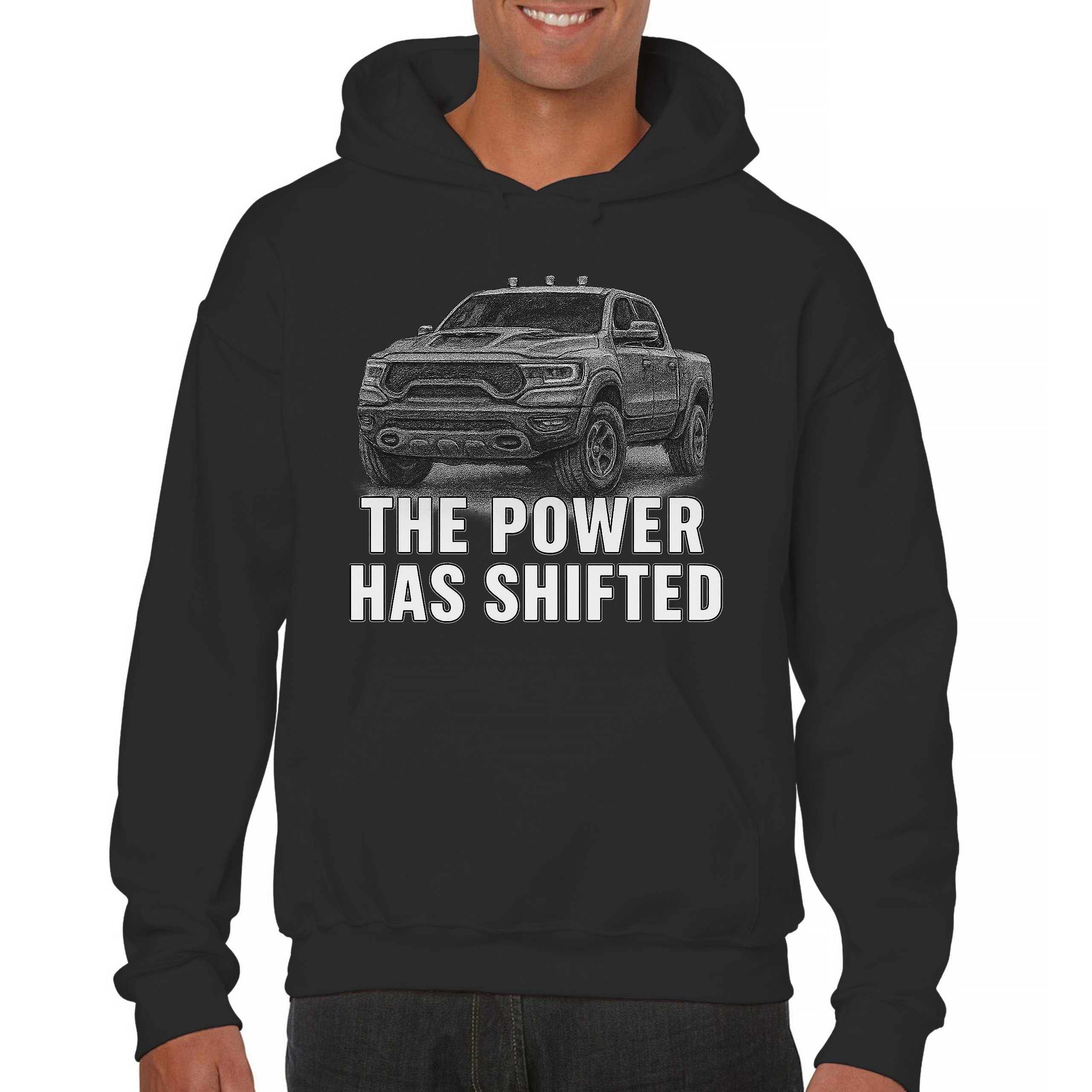 The Power Has Shifted Unisex Hoodie American 4x4 Offroad Pickup Truck - Picture 2 of 57