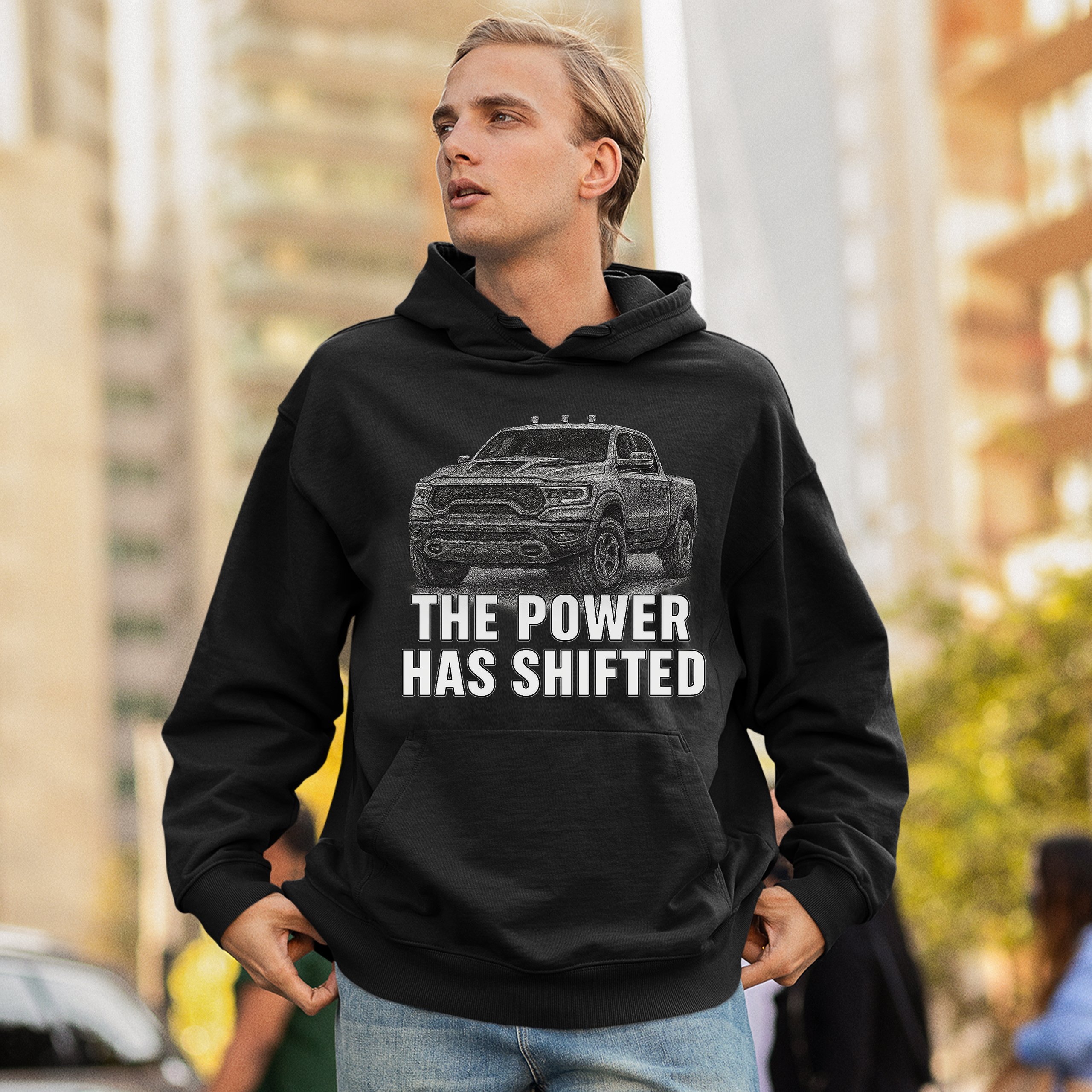The Power Has Shifted Unisex Hoodie American 4x4 Offroad Pickup Truck - Picture 5 of 57