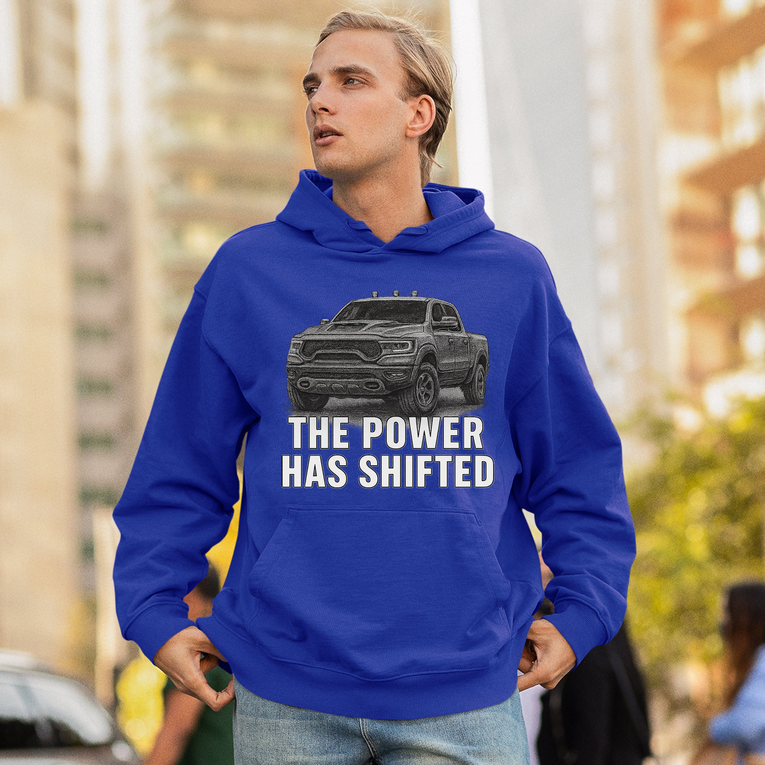 The Power Has Shifted Unisex Hoodie American 4x4 Offroad Pickup Truck - Picture 47 of 57