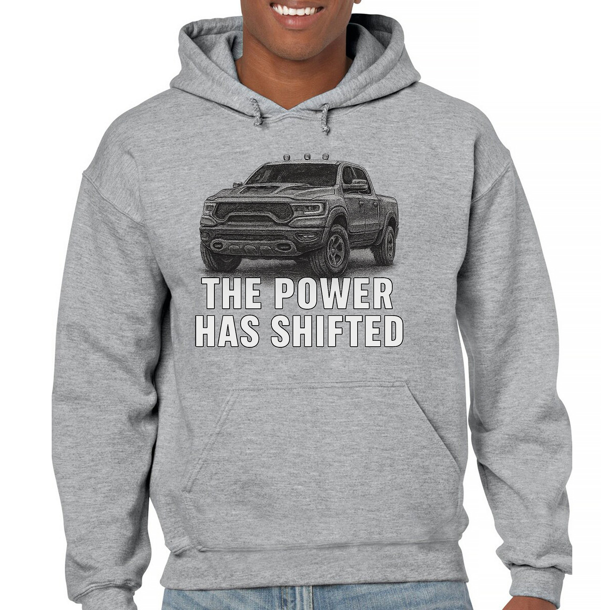 The Power Has Shifted Unisex Hoodie American 4x4 Offroad Pickup Truck - Picture 9 of 57