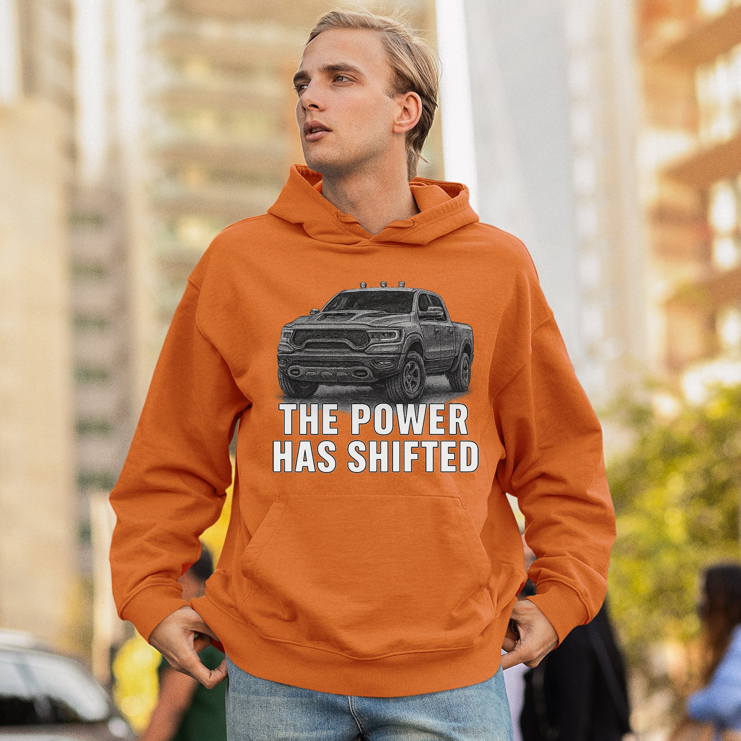 The Power Has Shifted Unisex Hoodie American 4x4 Offroad Pickup Truck - Picture 19 of 57