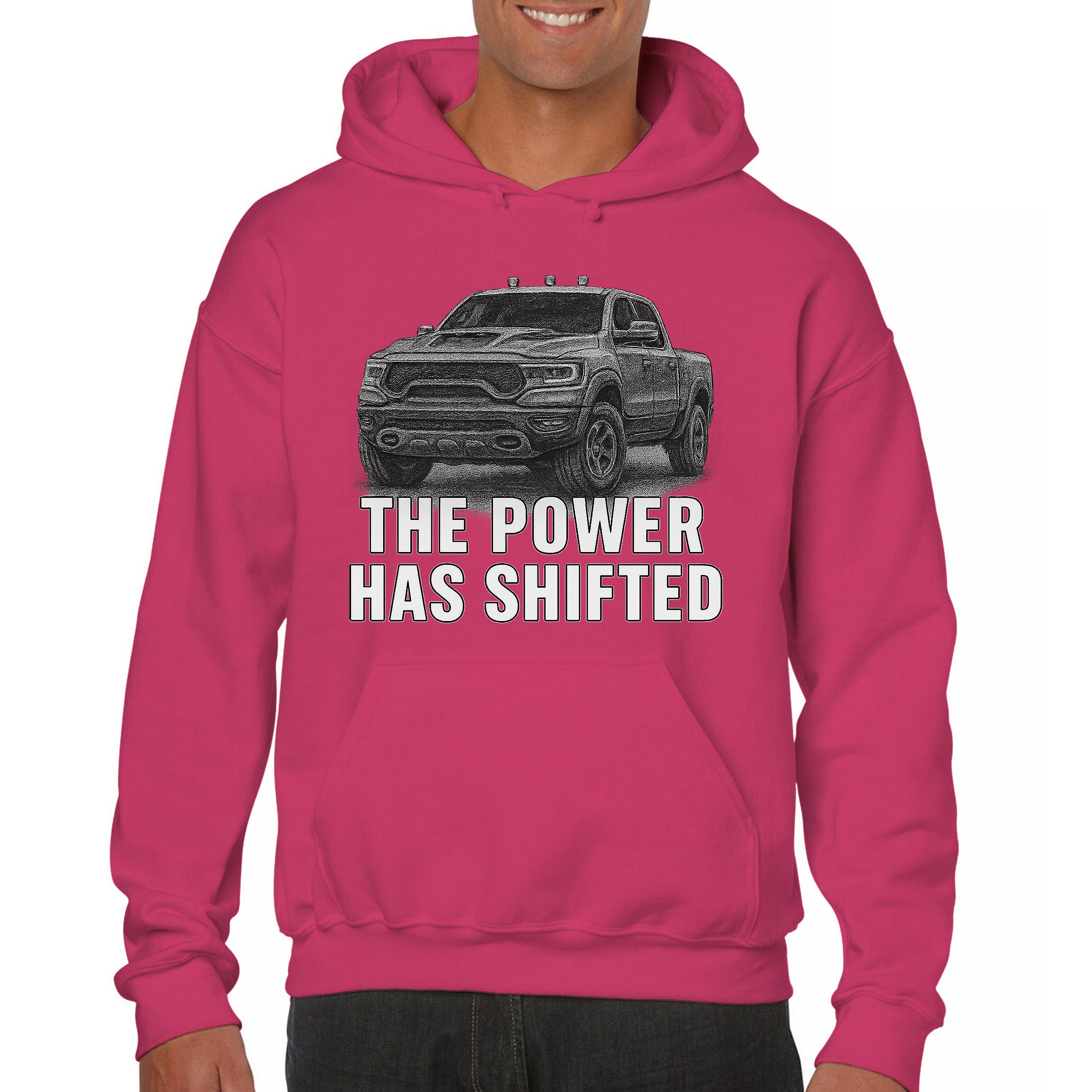The Power Has Shifted Unisex Hoodie American 4x4 Offroad Pickup Truck - Picture 51 of 57