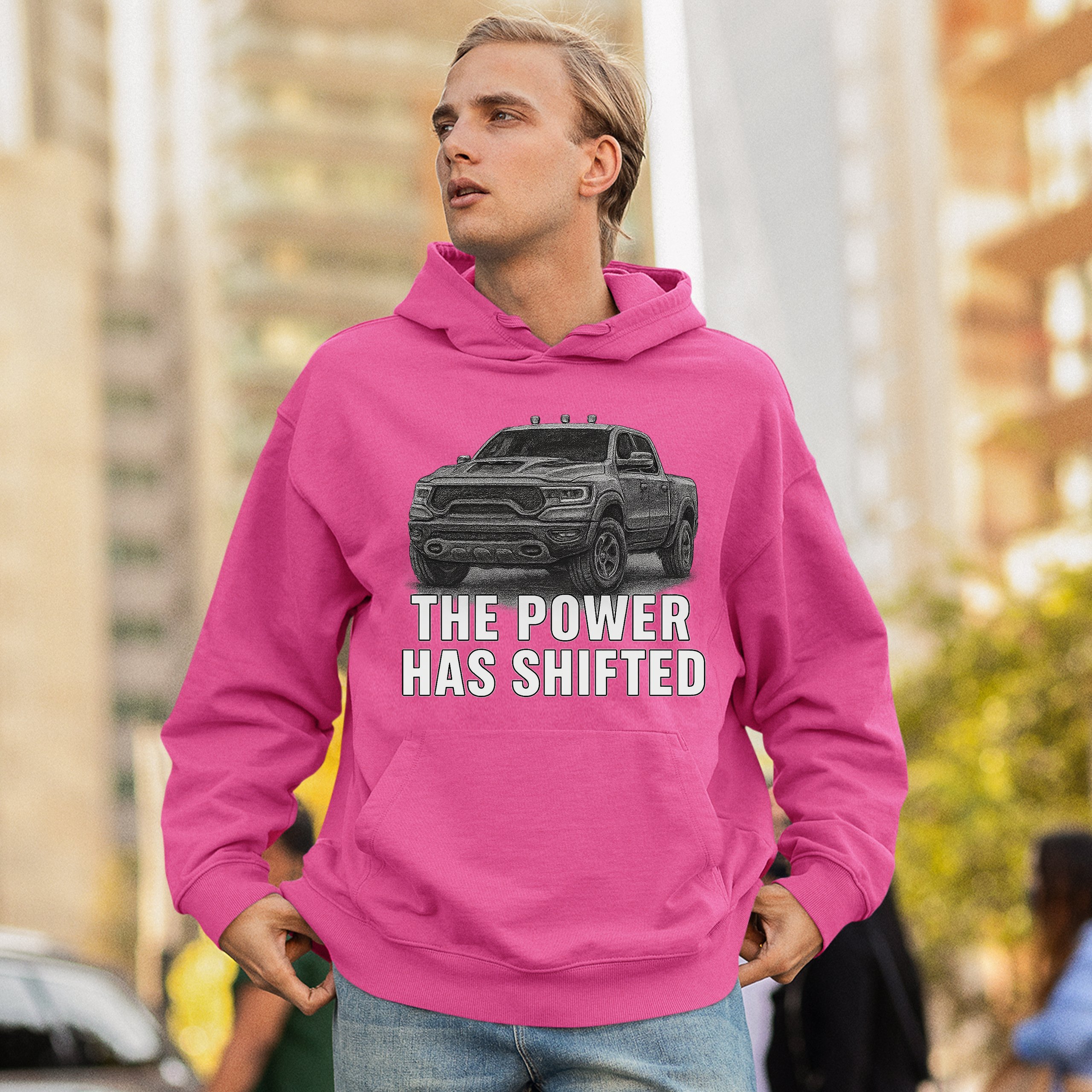 The Power Has Shifted Unisex Hoodie American 4x4 Offroad Pickup Truck - Picture 54 of 57