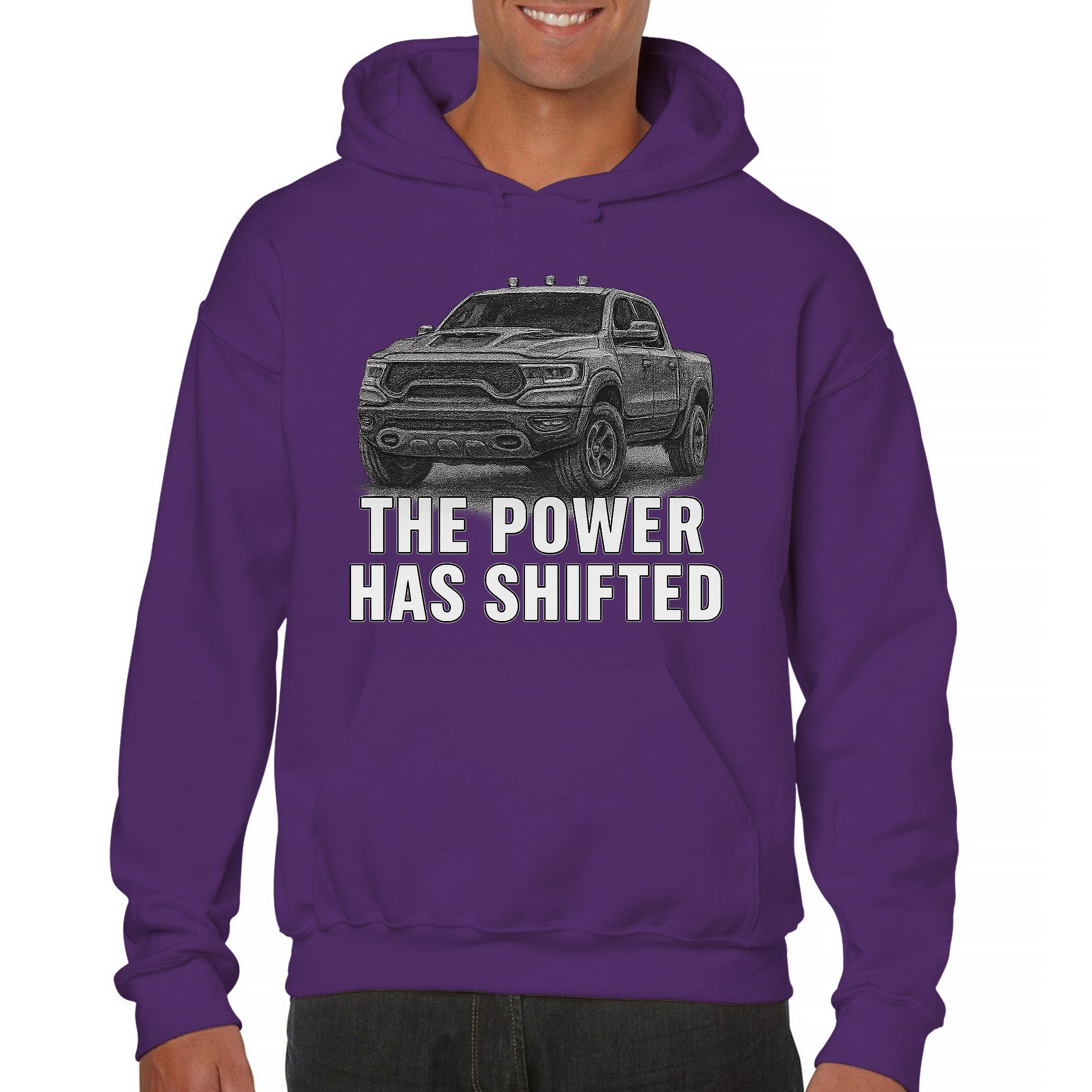 The Power Has Shifted Unisex Hoodie American 4x4 Offroad Pickup Truck - Picture 23 of 57