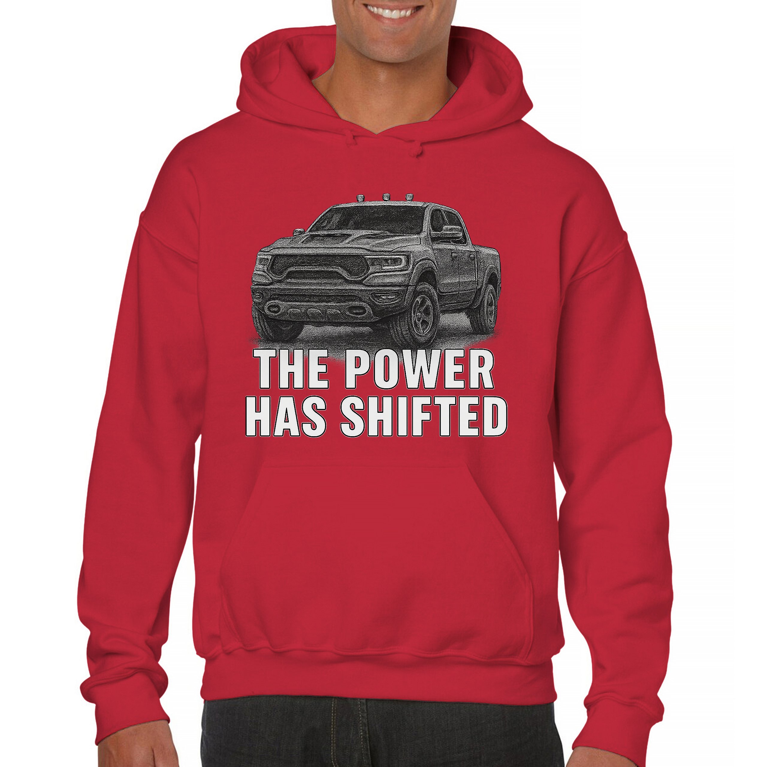 The Power Has Shifted Unisex Hoodie American 4x4 Offroad Pickup Truck - Picture 30 of 57
