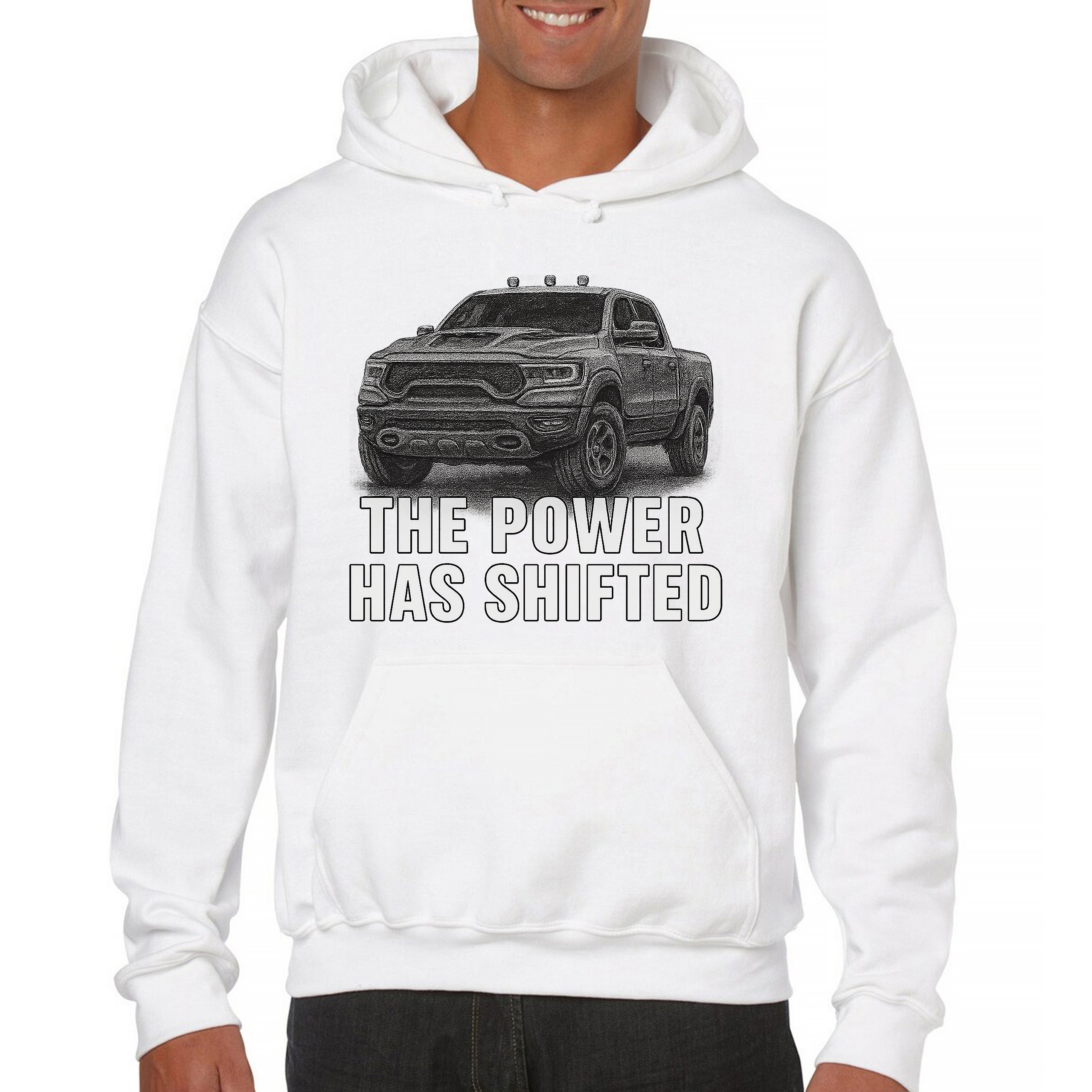 The Power Has Shifted Unisex Hoodie American 4x4 Offroad Pickup Truck - Picture 37 of 57
